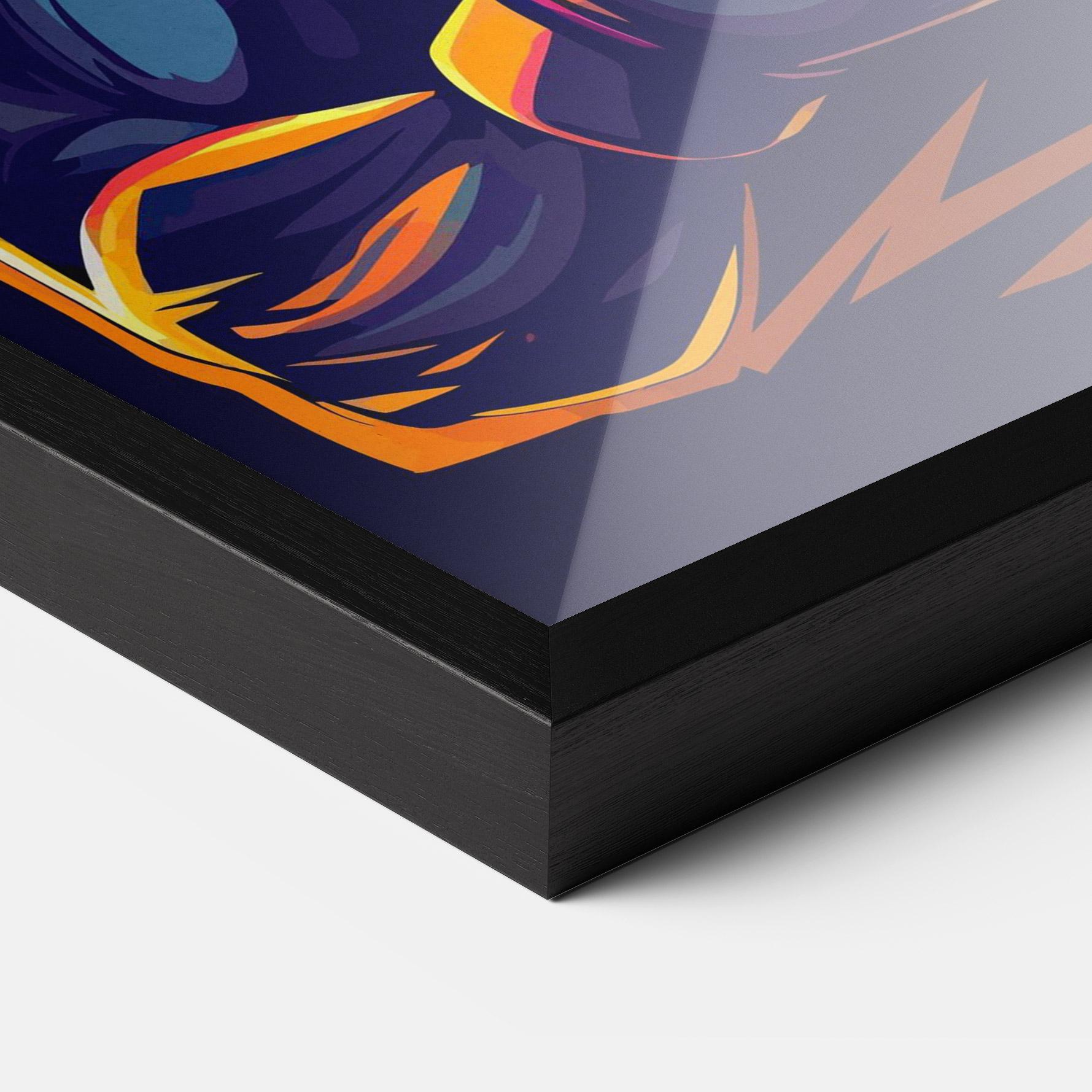 Gerahmte Poster Yellow Pink Box mockup 3