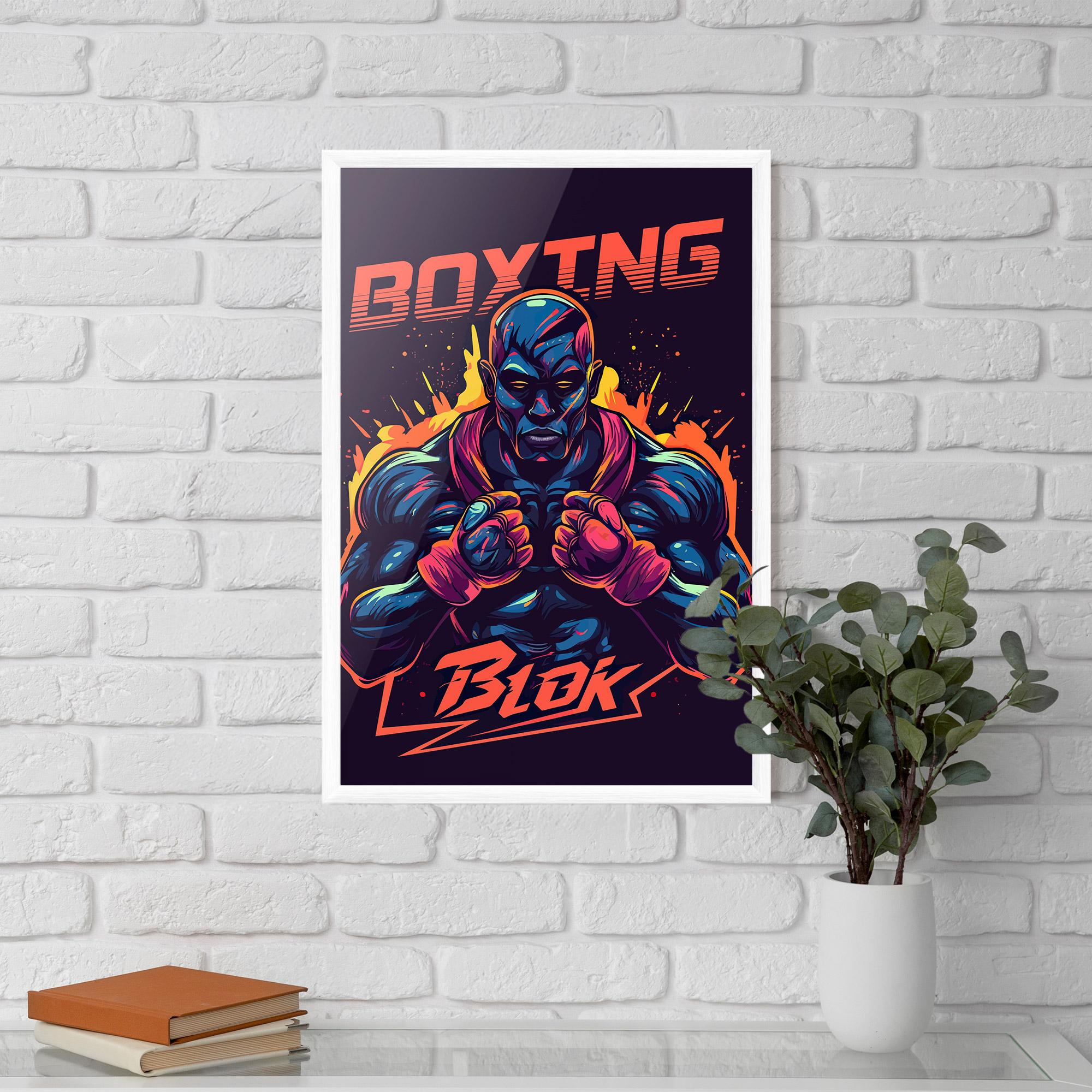 Gerahmte Poster Boxing Blok mockup 5