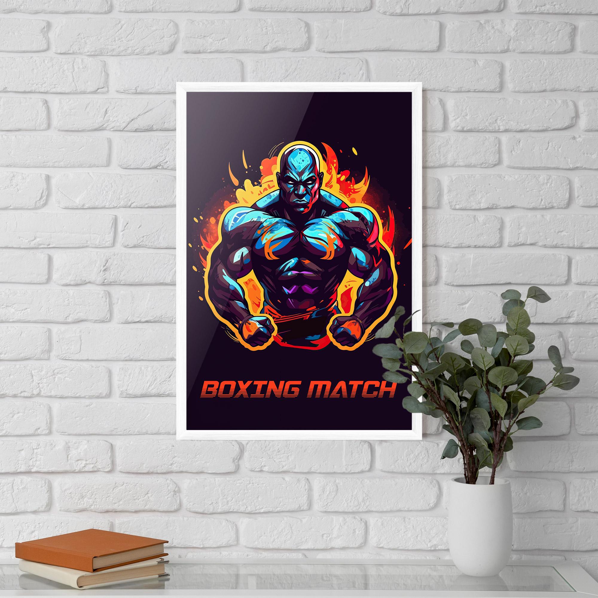 Gerahmte Poster Boxing Strong Match mockup 5
