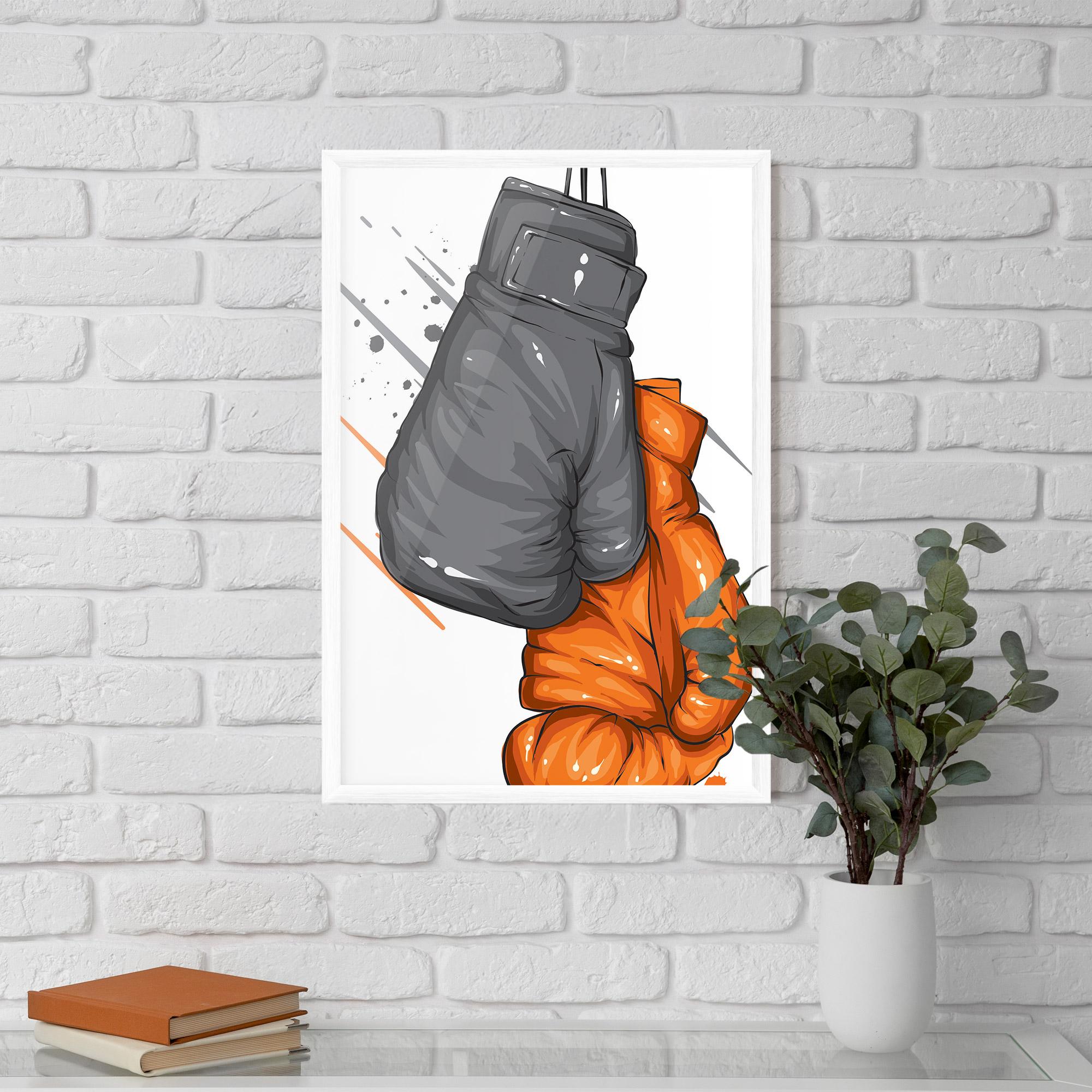 Gerahmte Poster Grey Orange Glove mockup 5