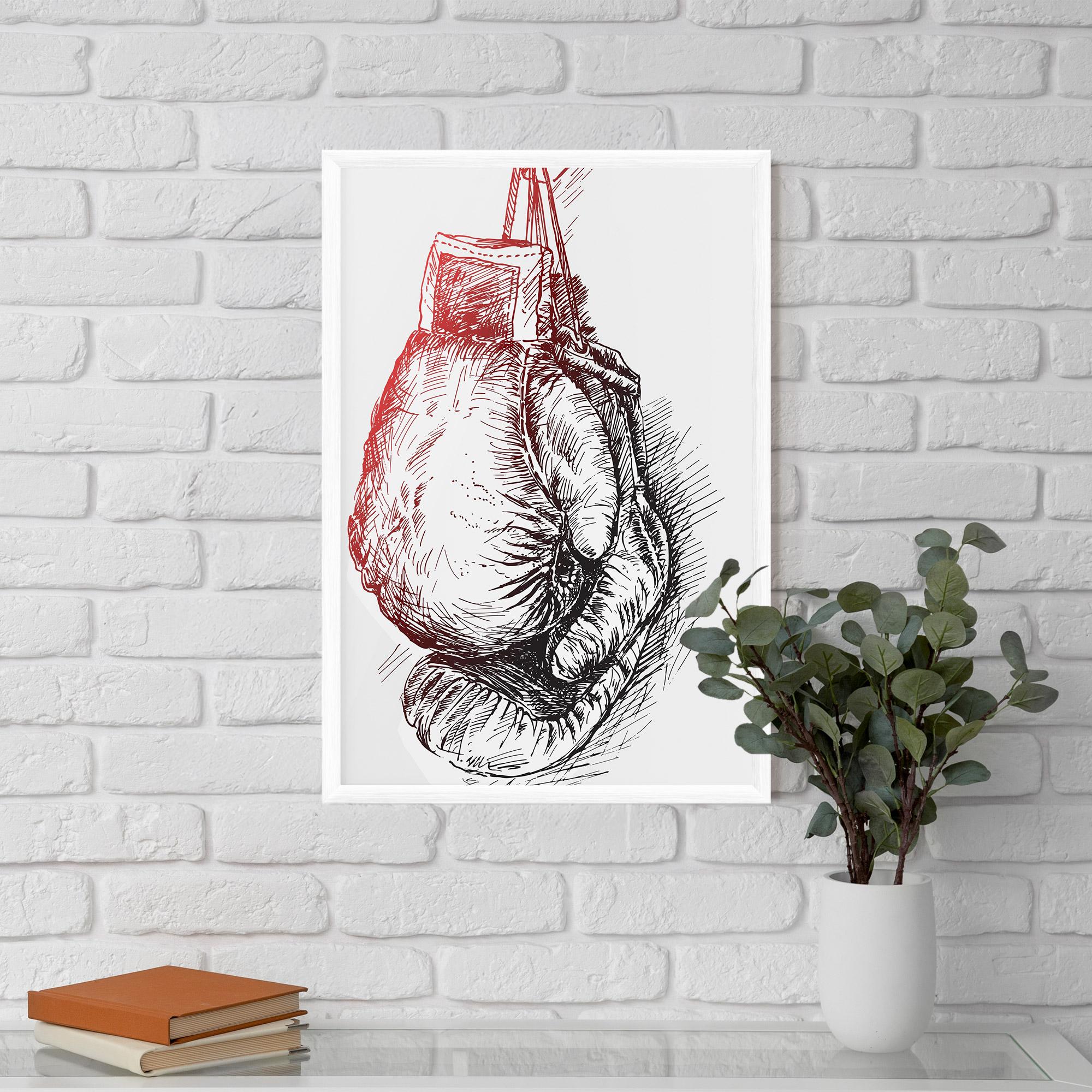 Gerahmte Poster Old Boxing Gloves mockup 5