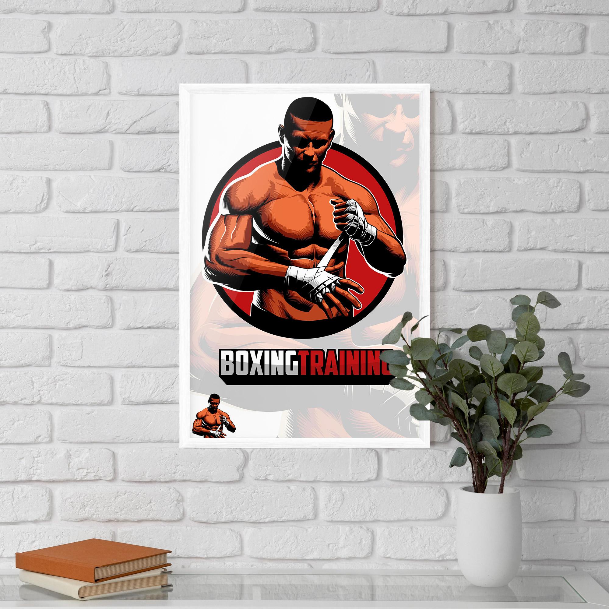 Gerahmte Poster Training Fighter mockup 5