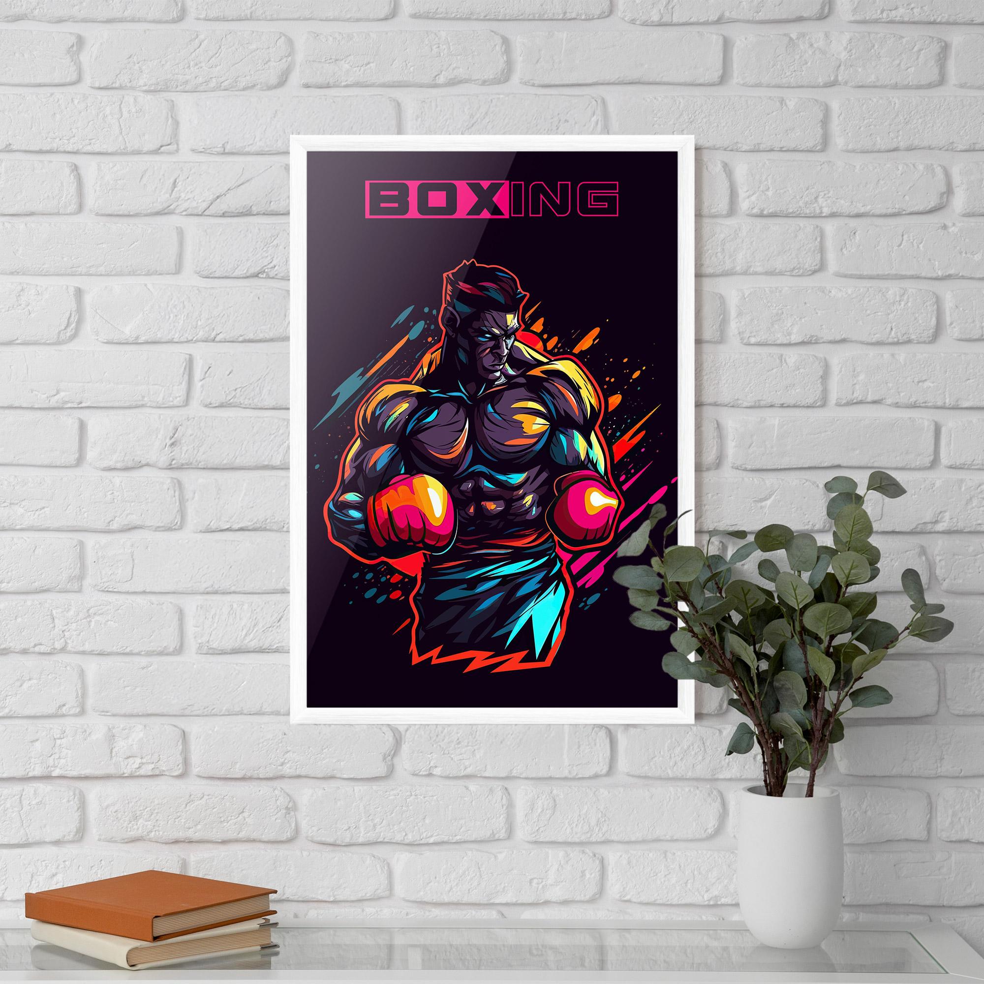 Gerahmte Poster Yellow Light Box mockup 5