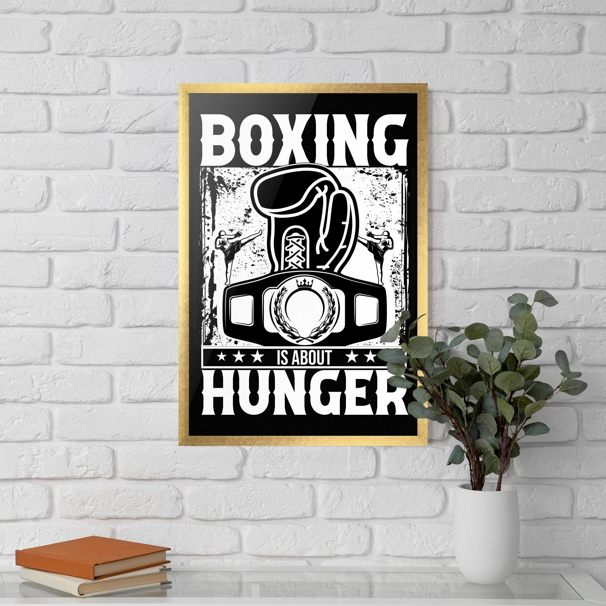 Gerahmte Poster Boxing Hunger mockup 5