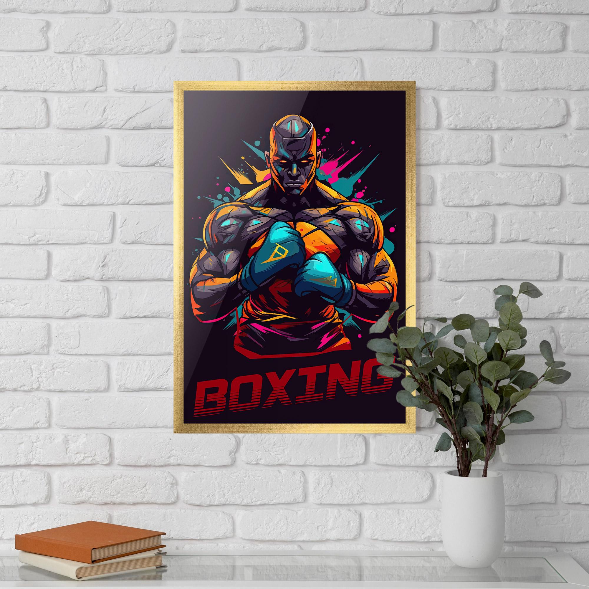 Gerahmte Poster Boxing Strong mockup 5