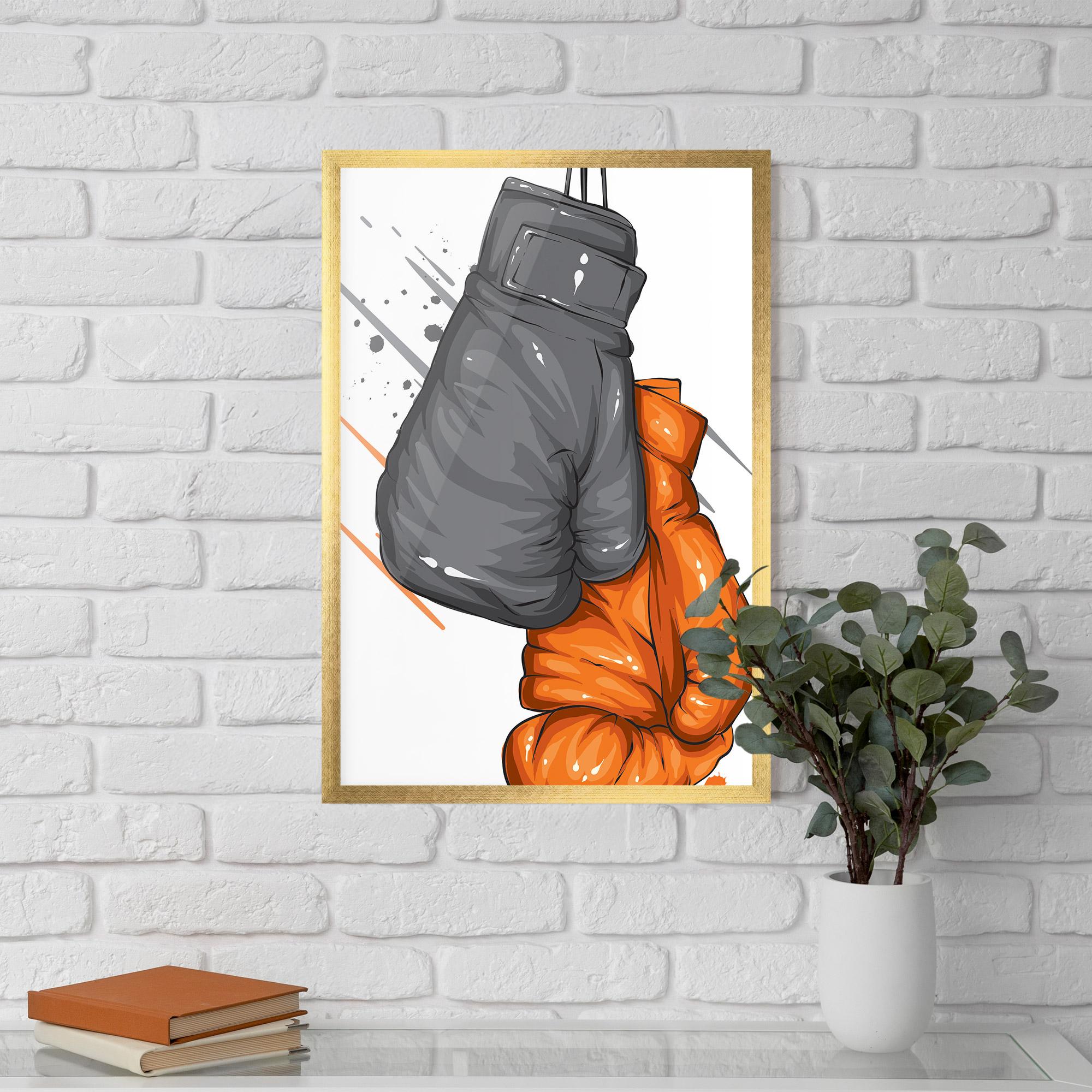Gerahmte Poster Grey Orange Glove mockup 5
