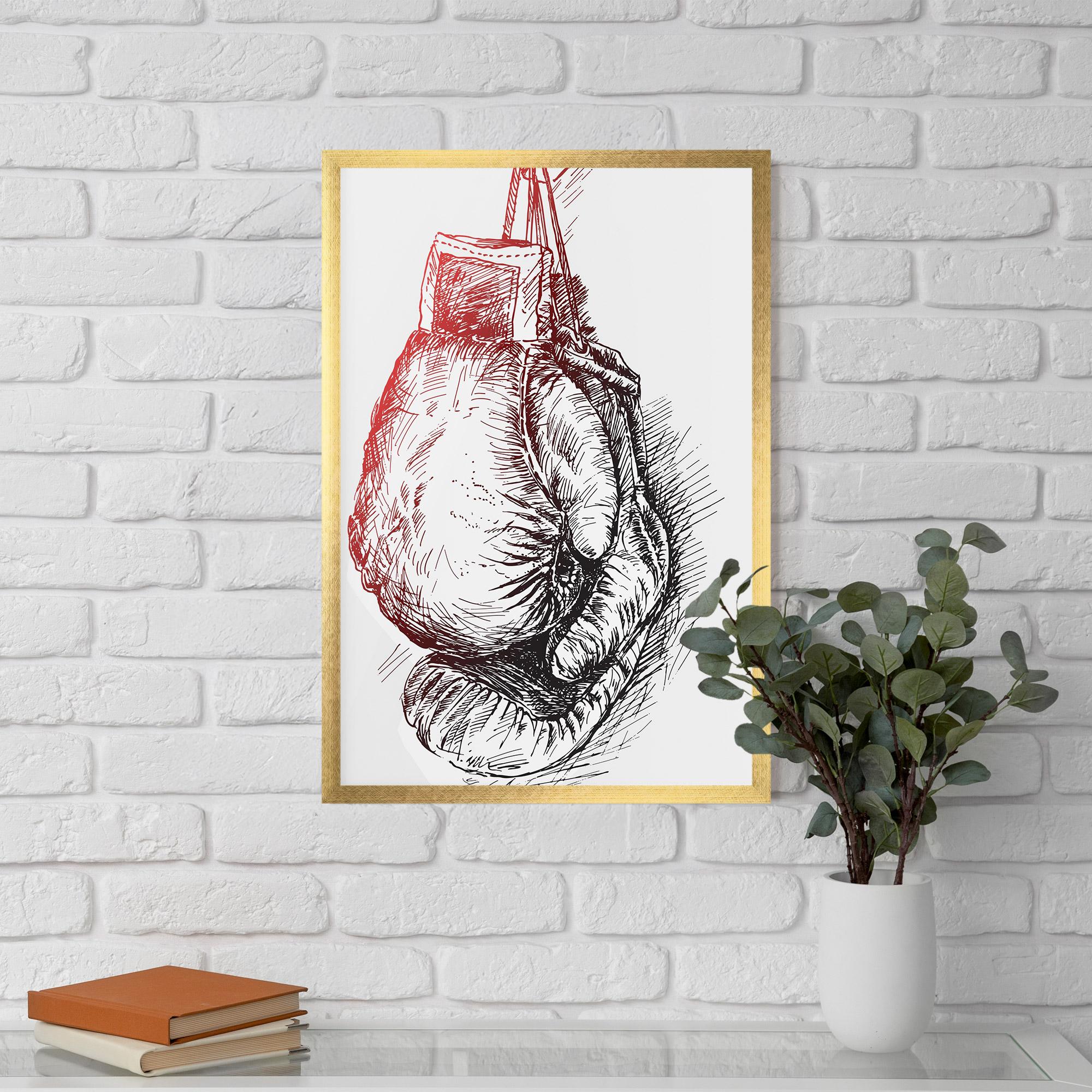 Gerahmte Poster Old Boxing Gloves mockup 5