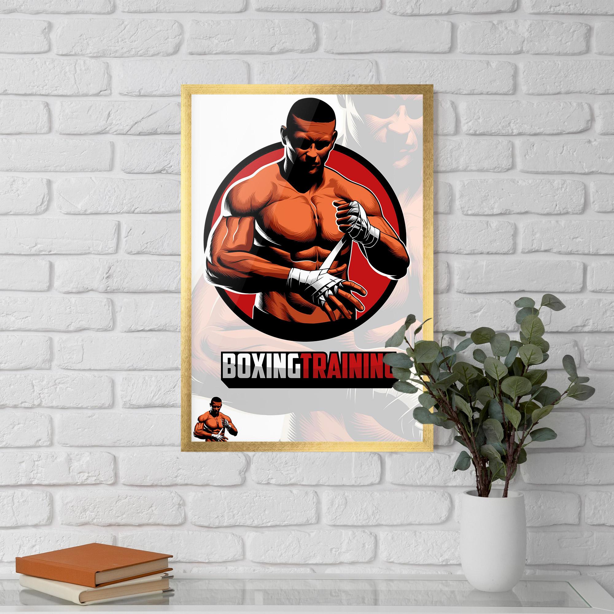 Gerahmte Poster Training Fighter mockup 5