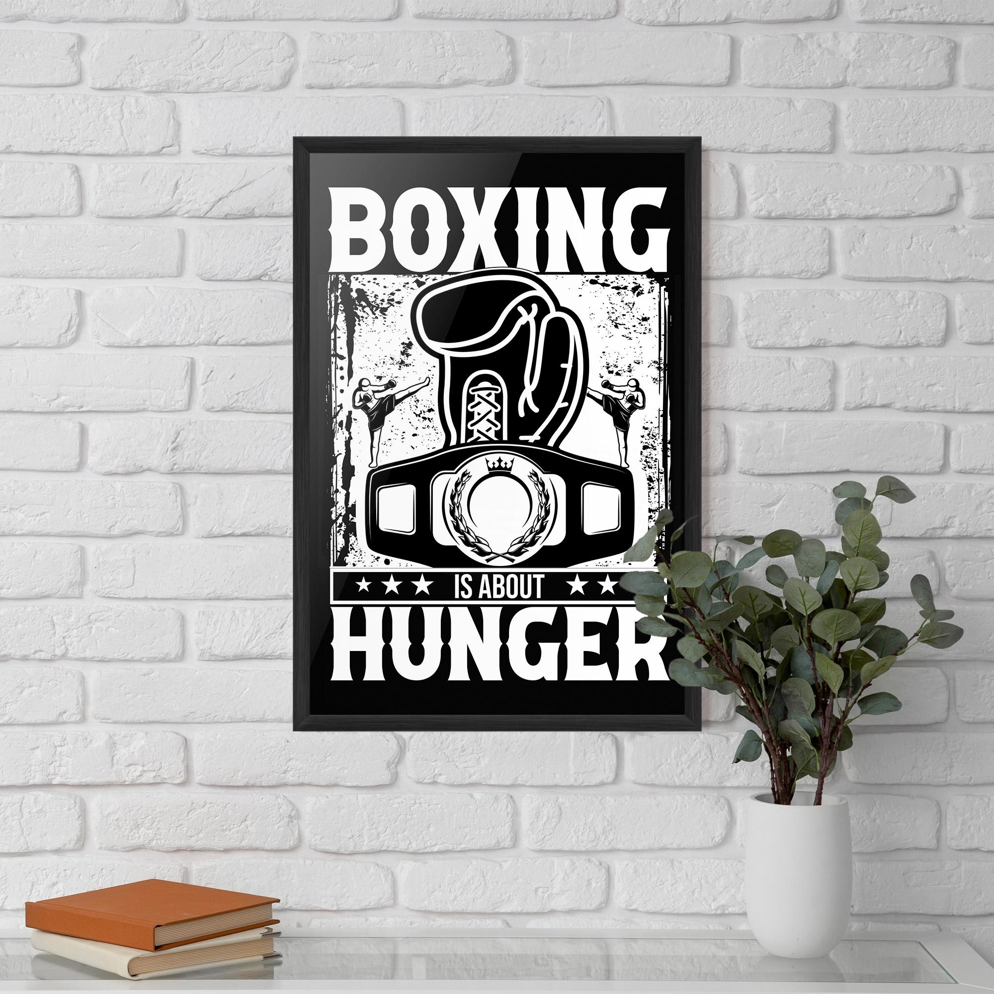 Gerahmte Poster Boxing Hunger mockup 5