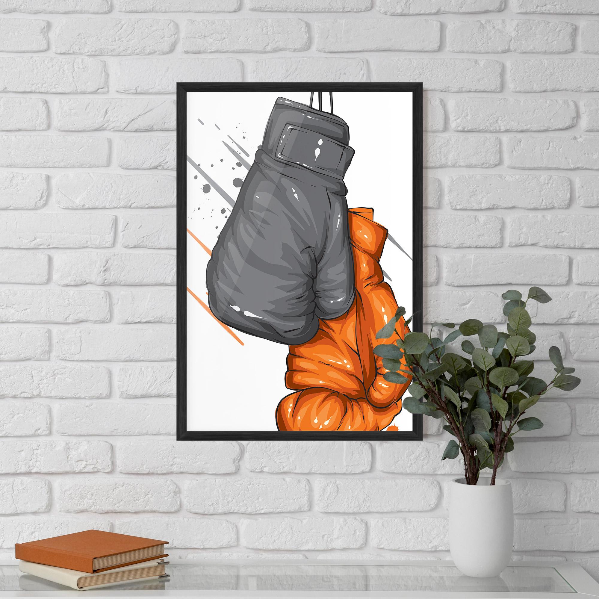 Gerahmte Poster Grey Orange Glove mockup 5