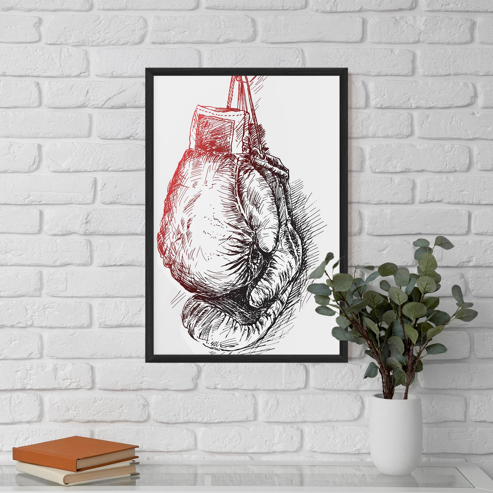 Gerahmte Poster Old Boxing Gloves mockup 5
