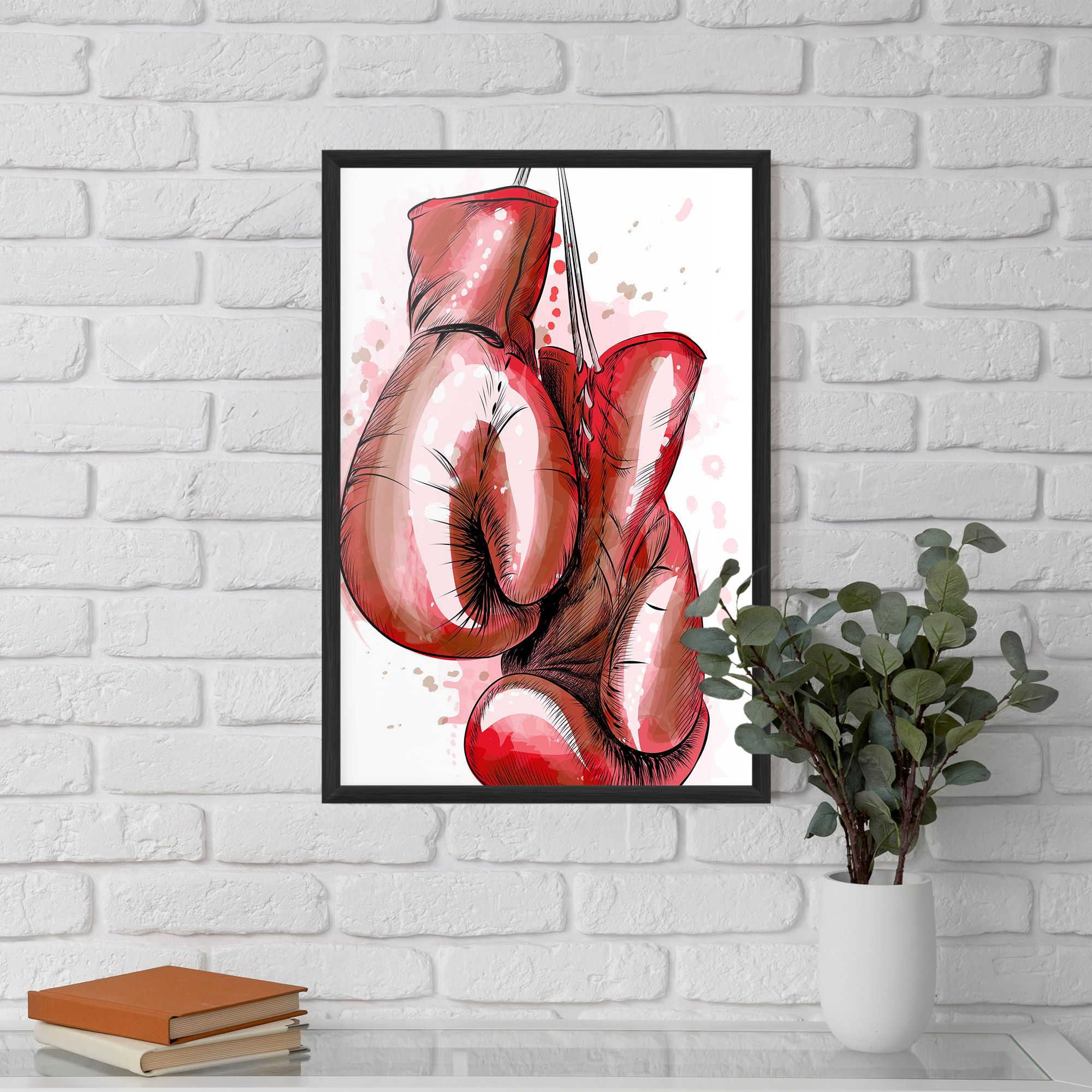 Red Painted Gloves mockup 5