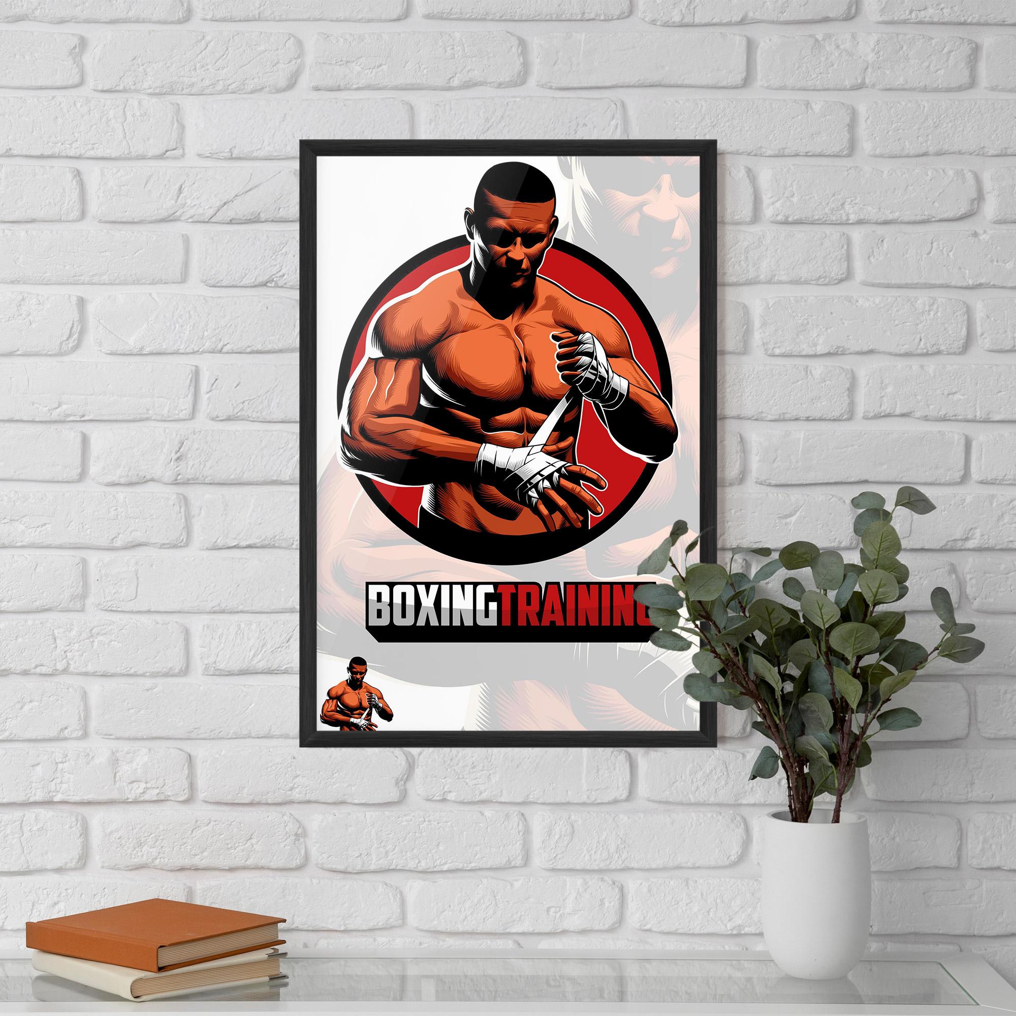 Gerahmte Poster Training Fighter mockup 5