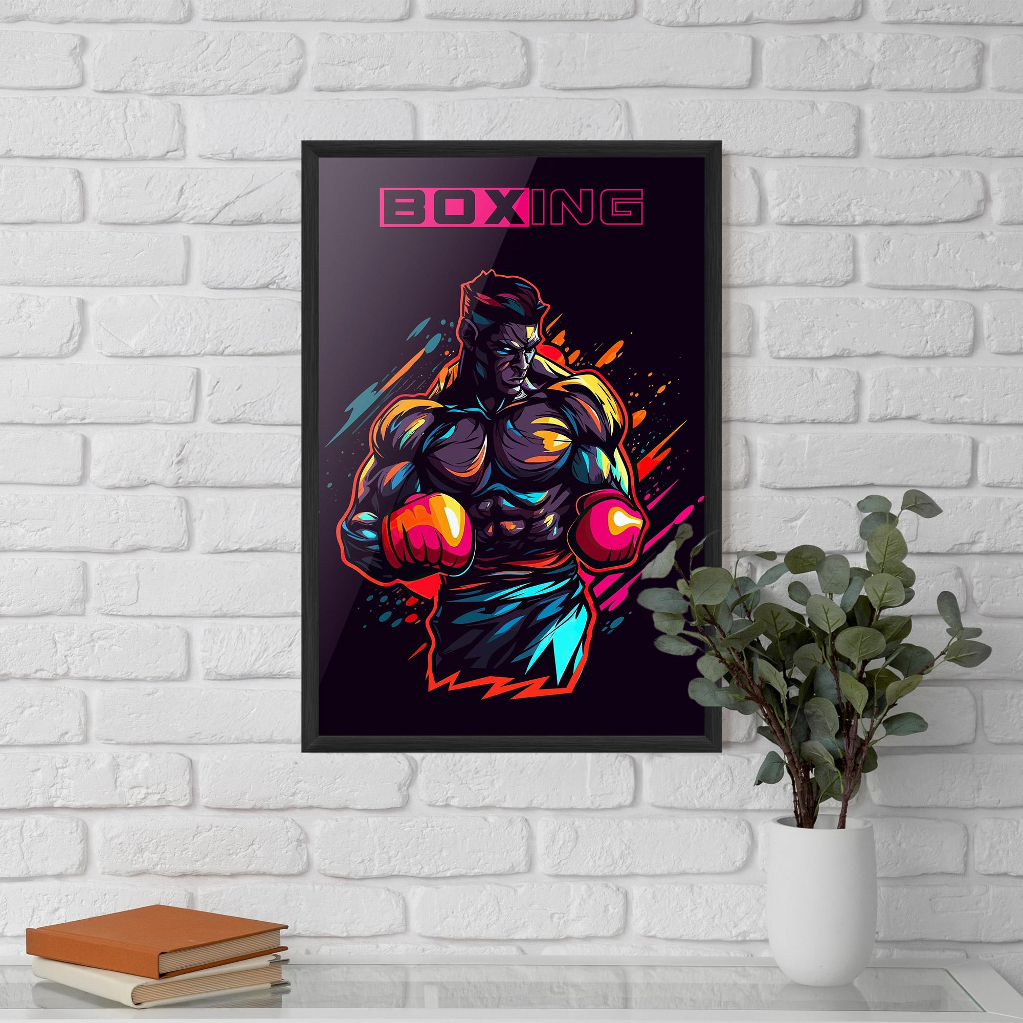 Gerahmte Poster Yellow Light Box mockup 5