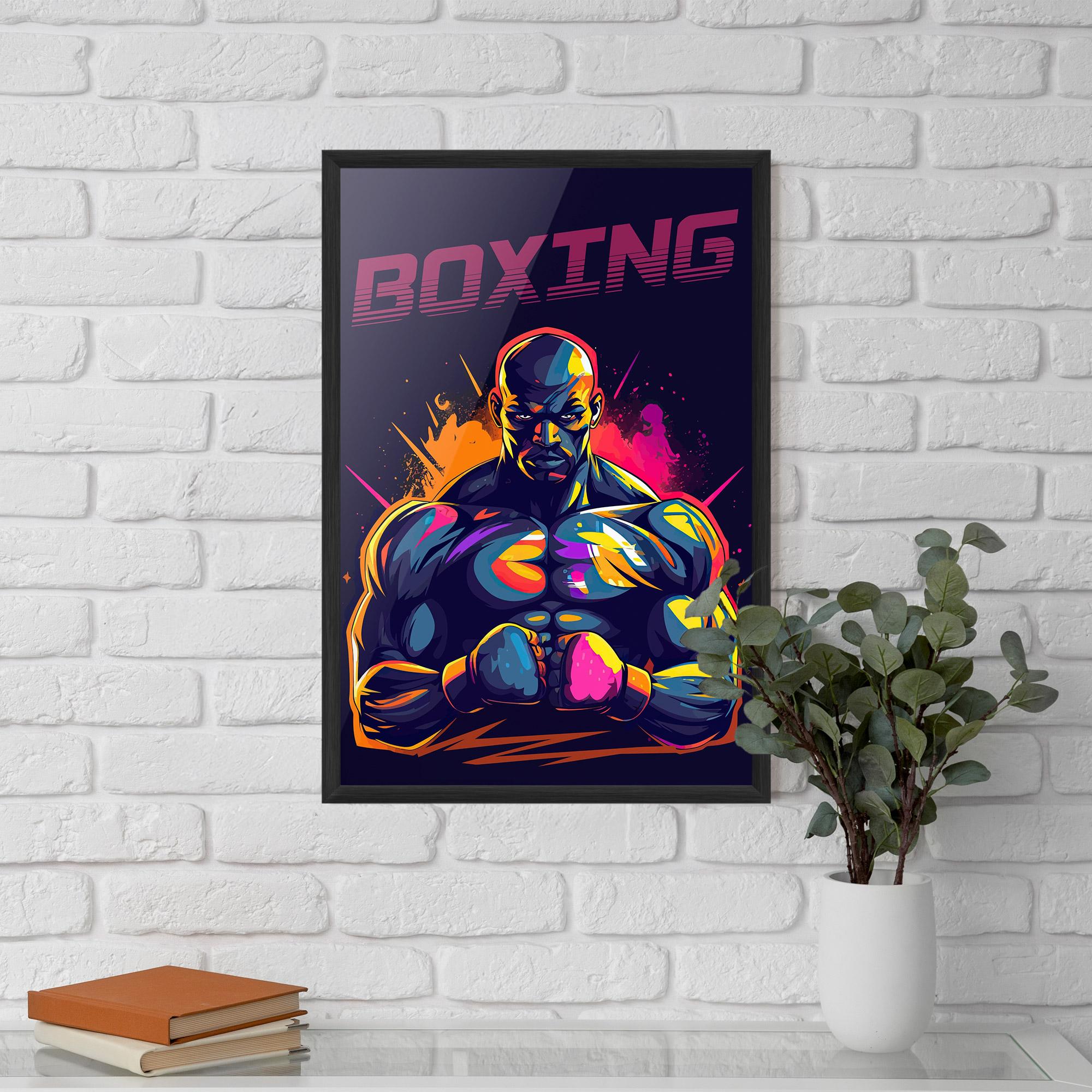 Gerahmte Poster Yellow Pink Box mockup 5