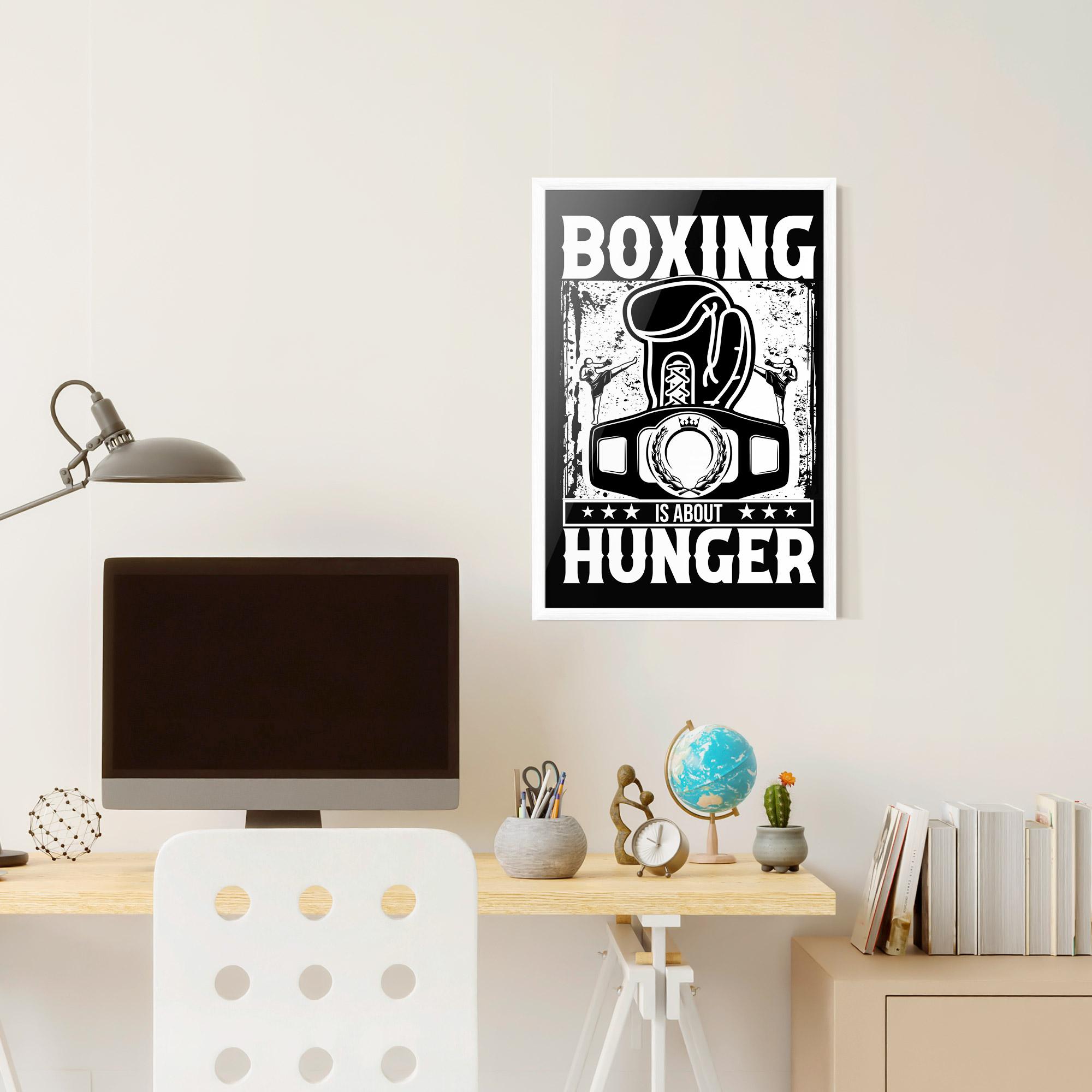 Gerahmte Poster Boxing Hunger mockup 6
