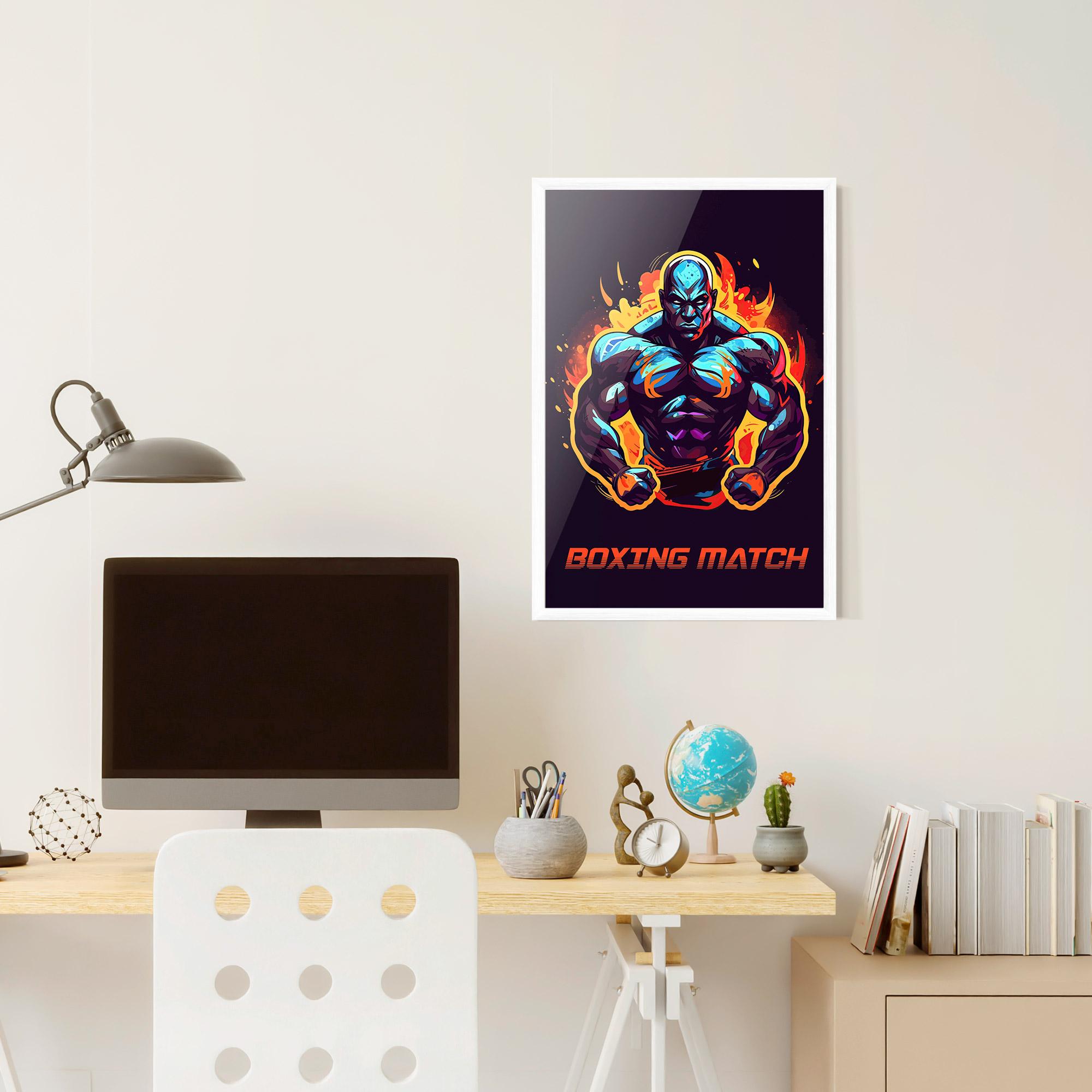 Gerahmte Poster Boxing Strong Match mockup 6
