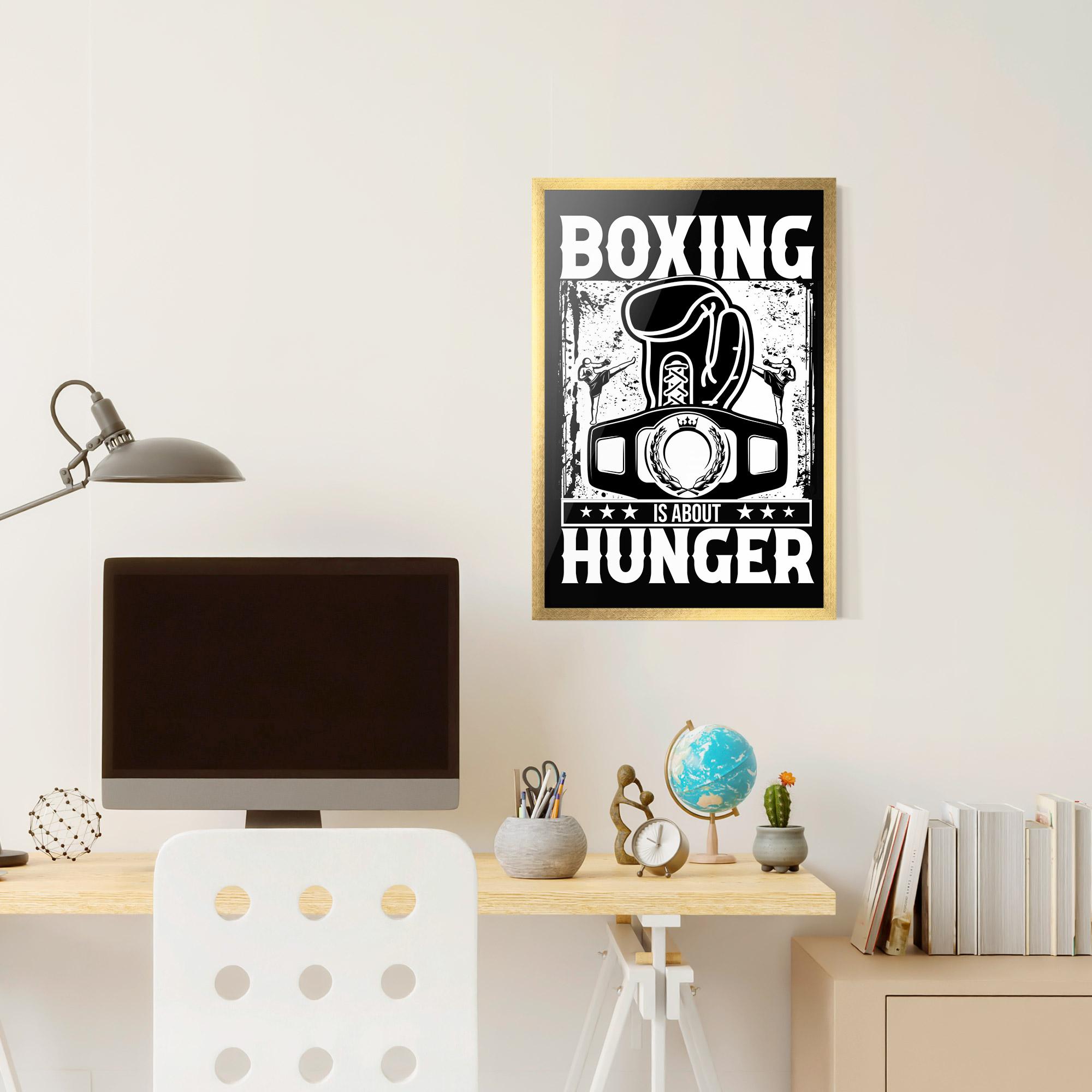 Gerahmte Poster Boxing Hunger mockup 6