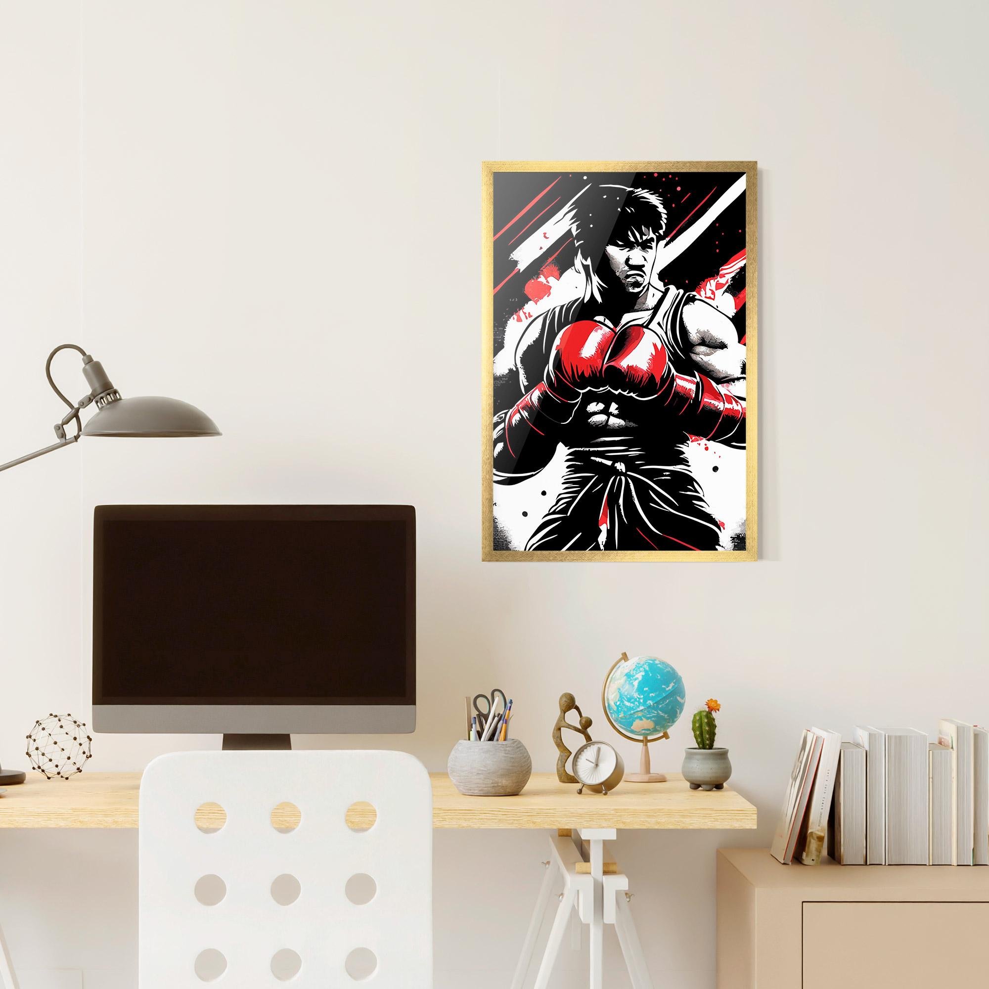 Gerahmte Poster Glove Video Game mockup 6