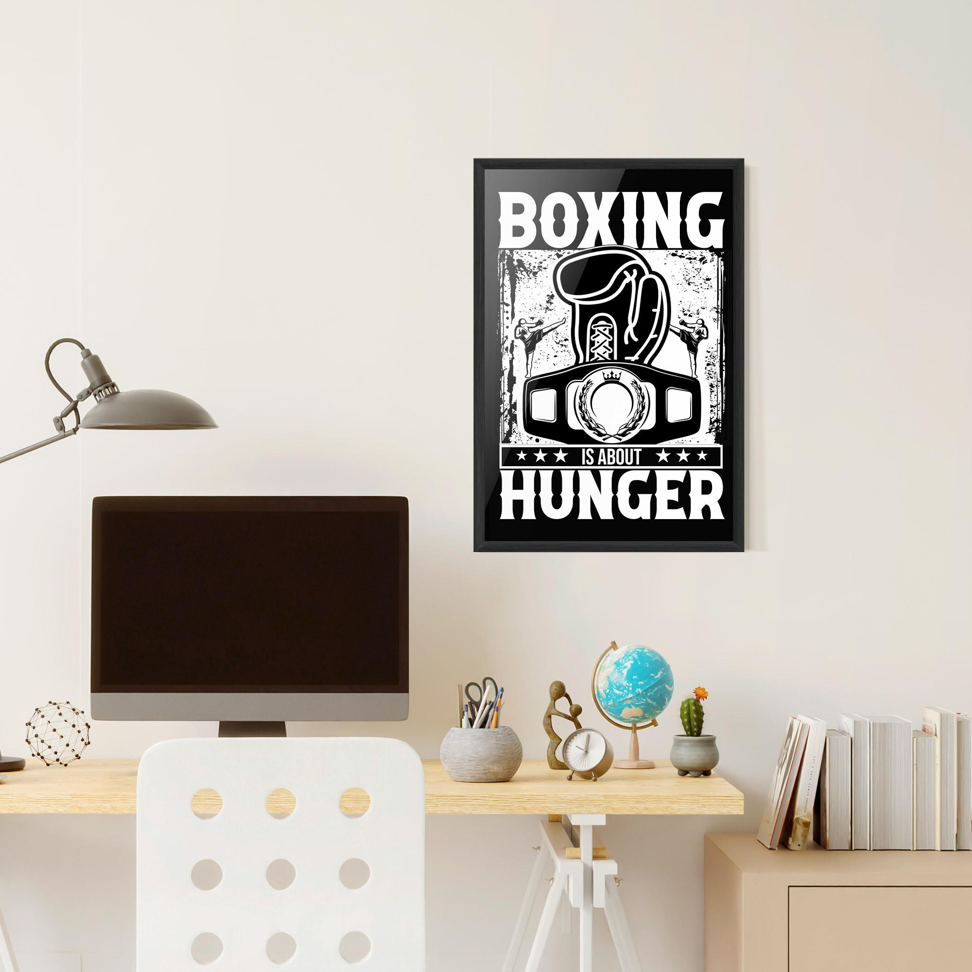 Gerahmte Poster Boxing Hunger mockup 6