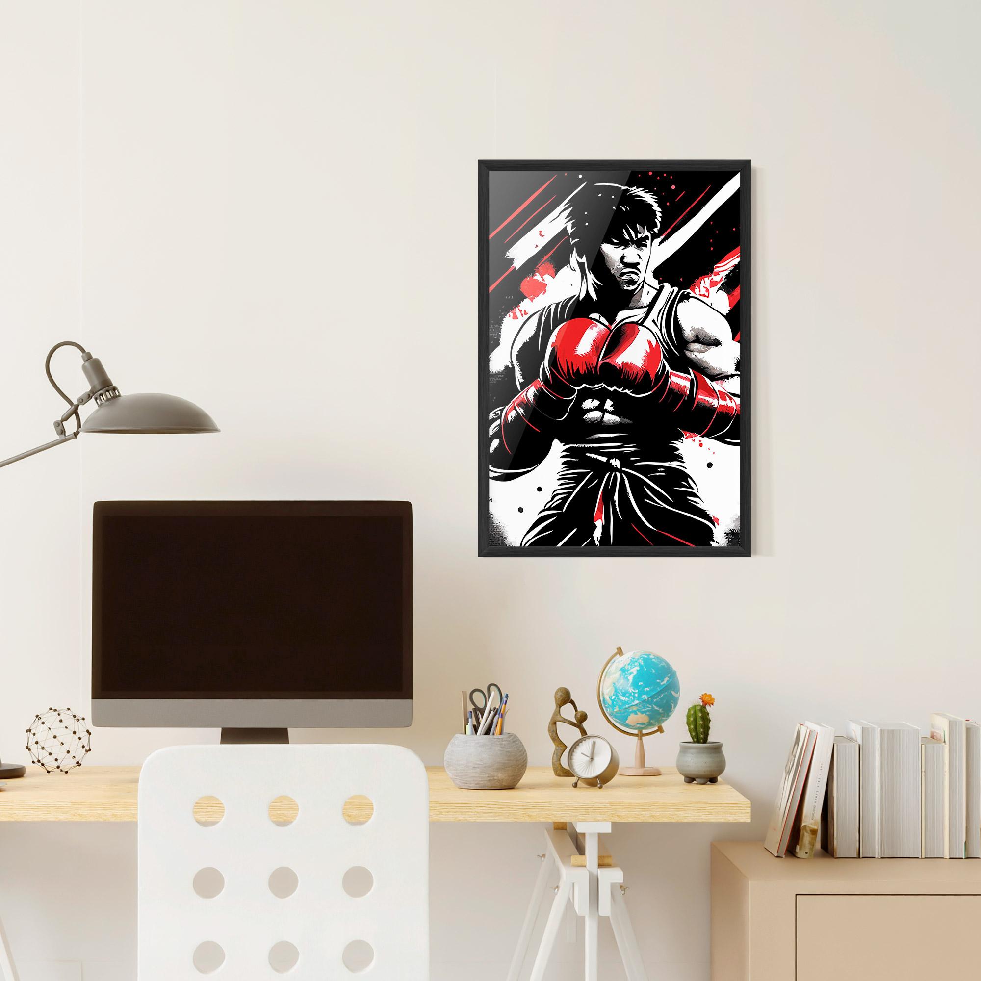 Gerahmte Poster Glove Video Game mockup 6