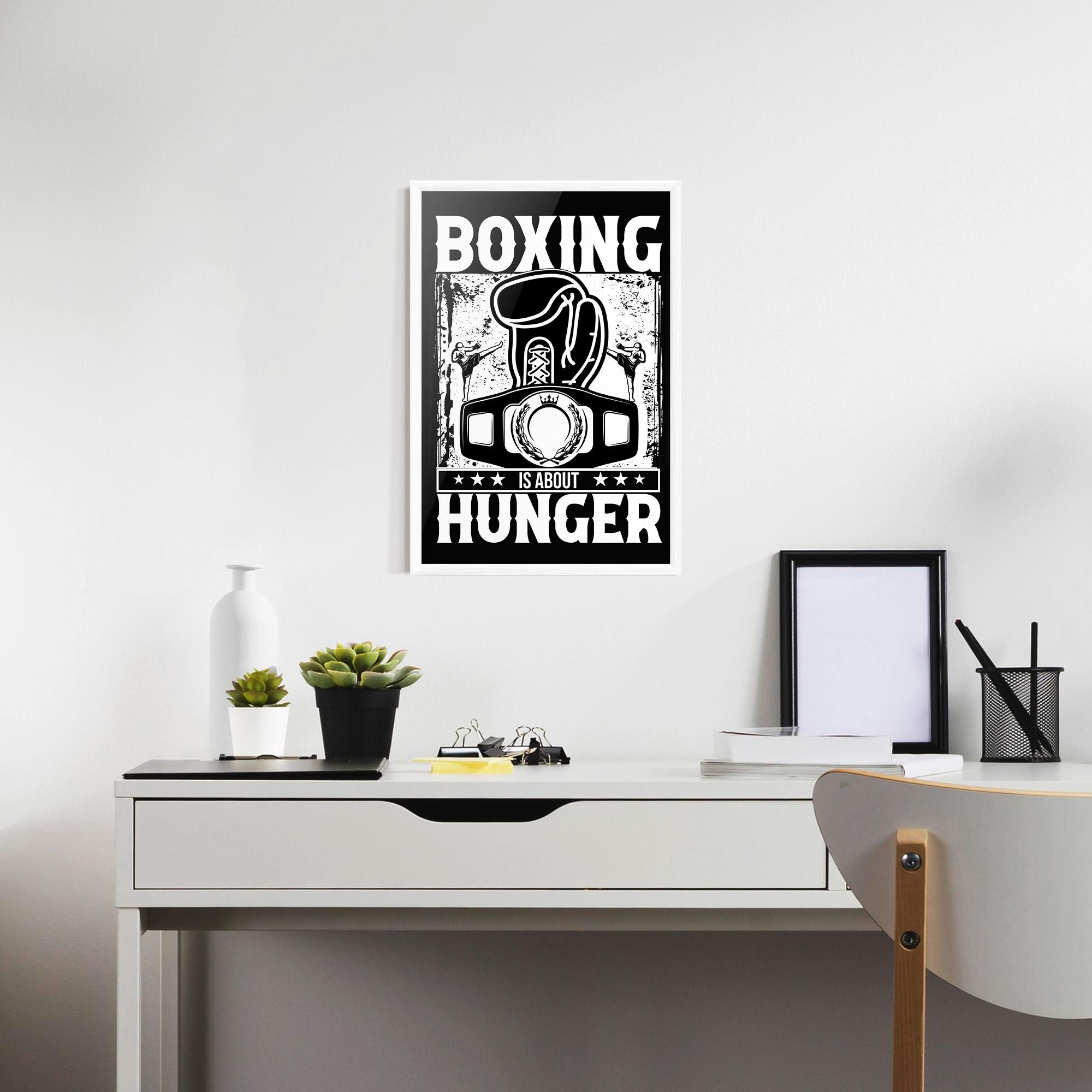 Gerahmte Poster Boxing Hunger mockup 7