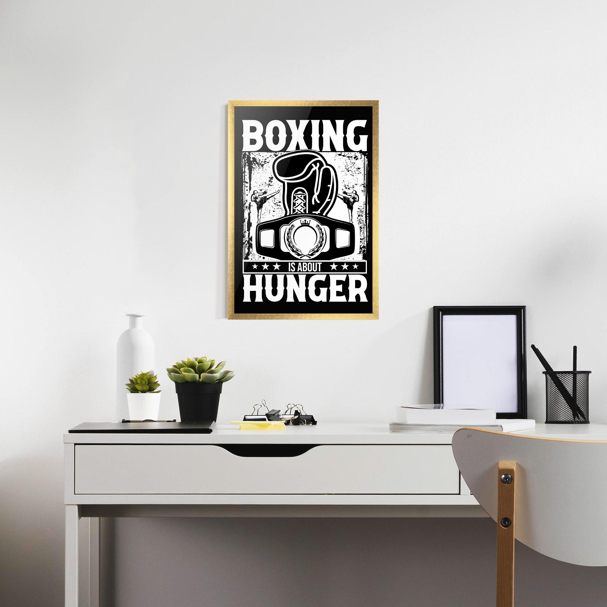 Gerahmte Poster Boxing Hunger mockup 7