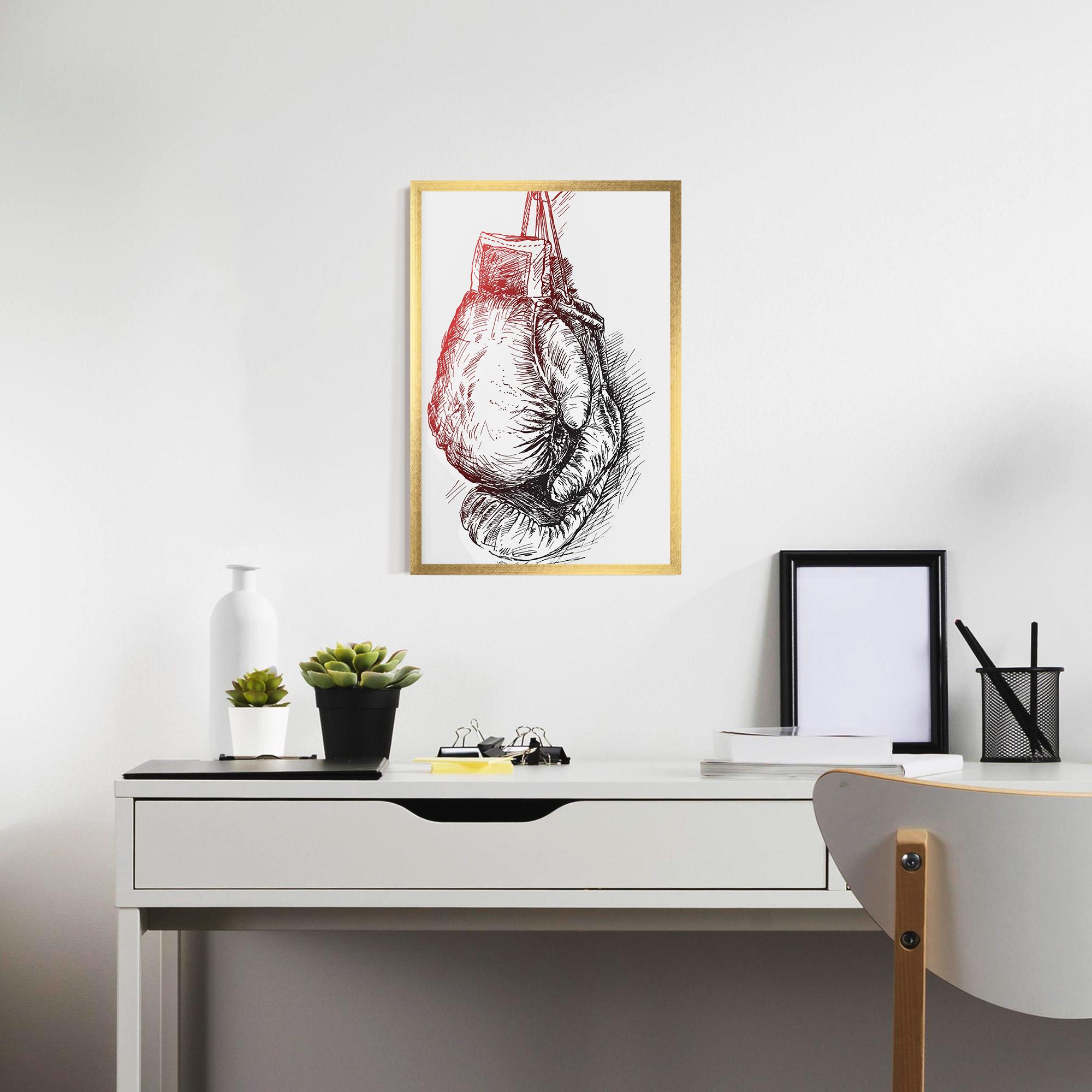 Gerahmte Poster Old Boxing Gloves mockup 7