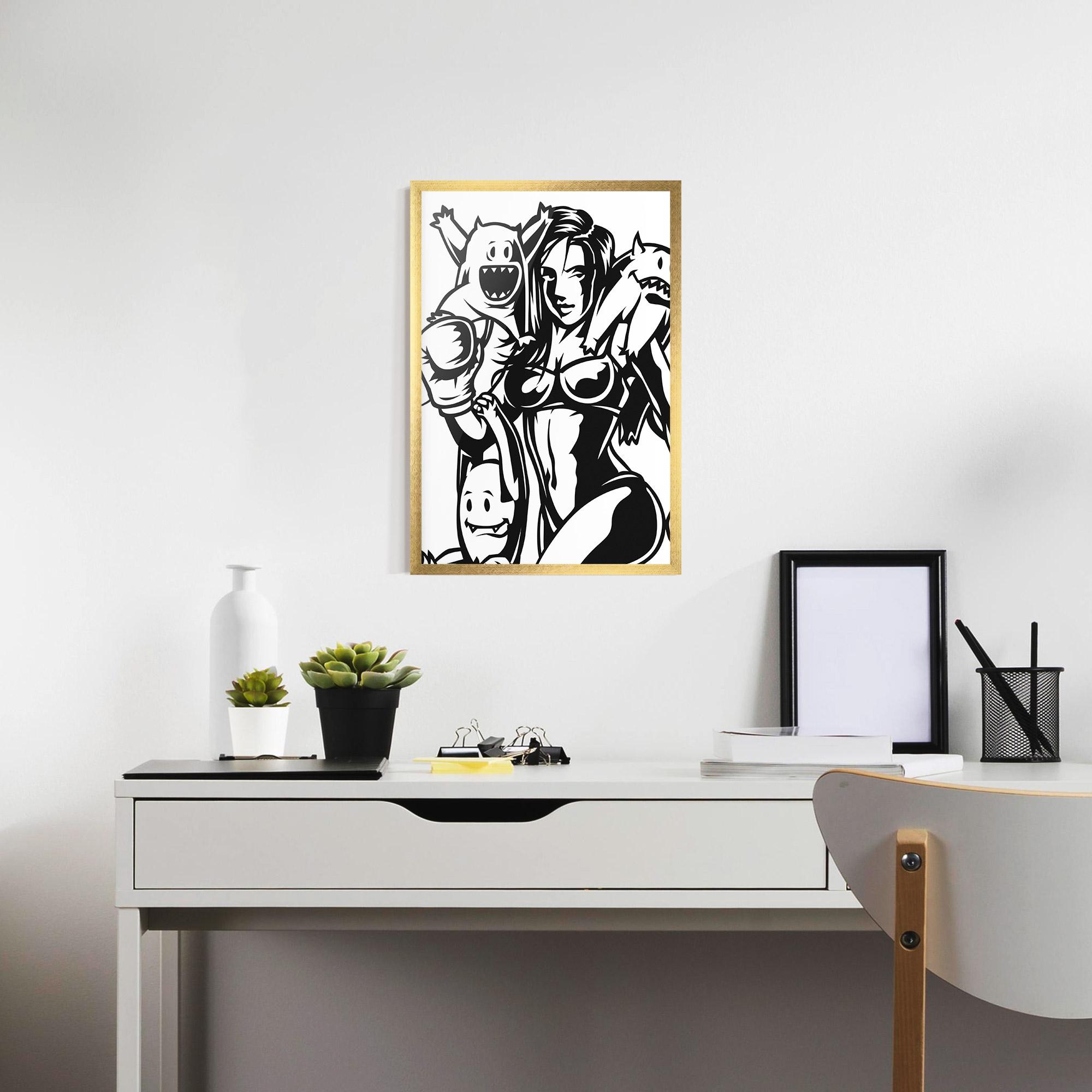 Gerahmte Poster Woman Boxing mockup 7