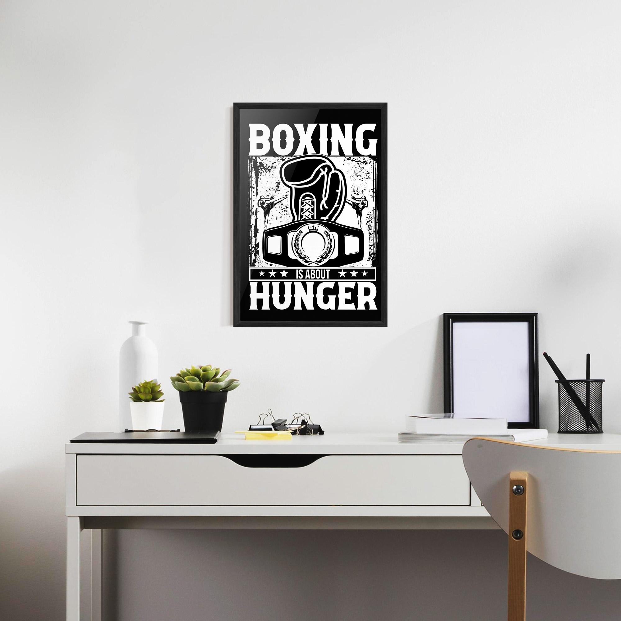 Gerahmte Poster Boxing Hunger mockup 7