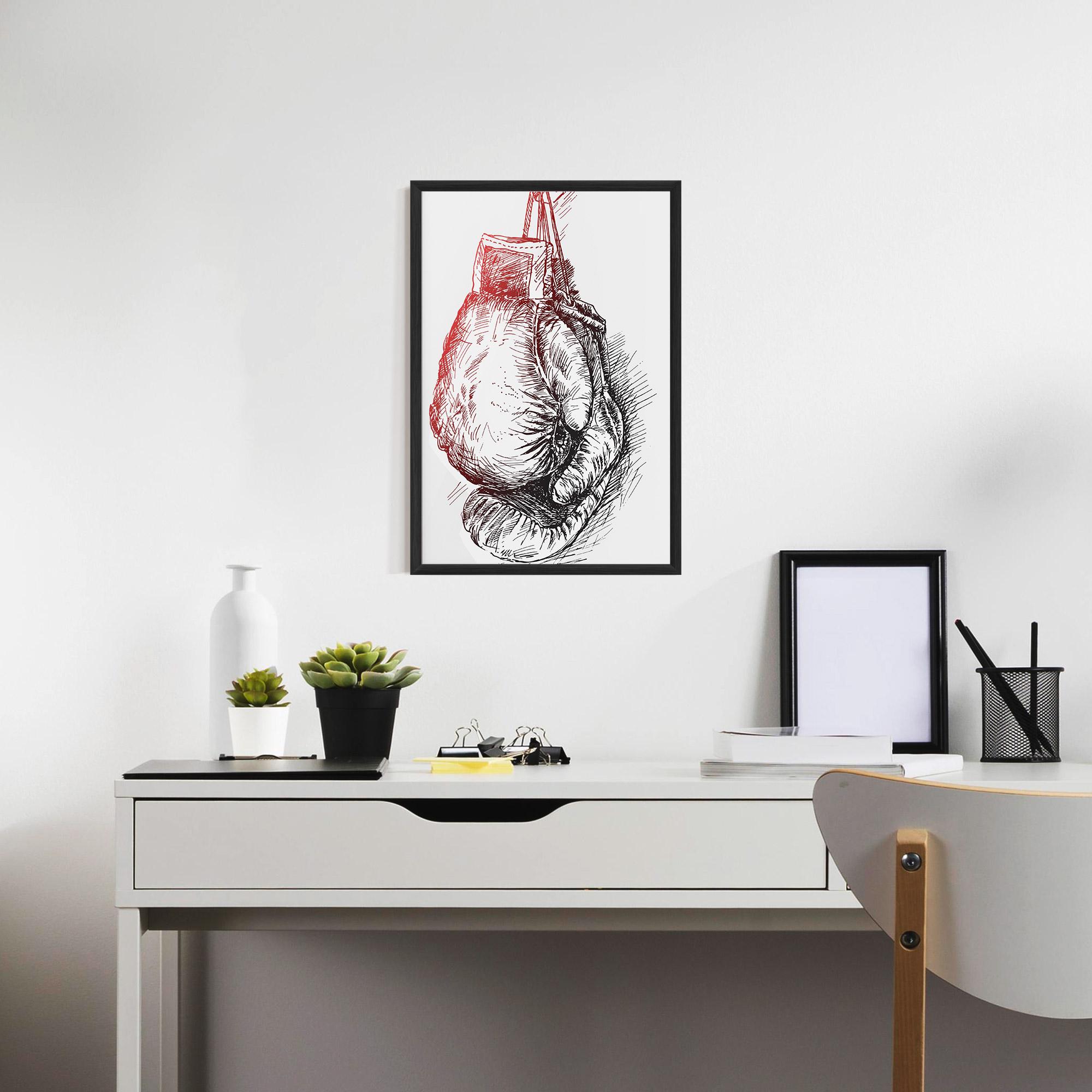 Gerahmte Poster Old Boxing Gloves mockup 7