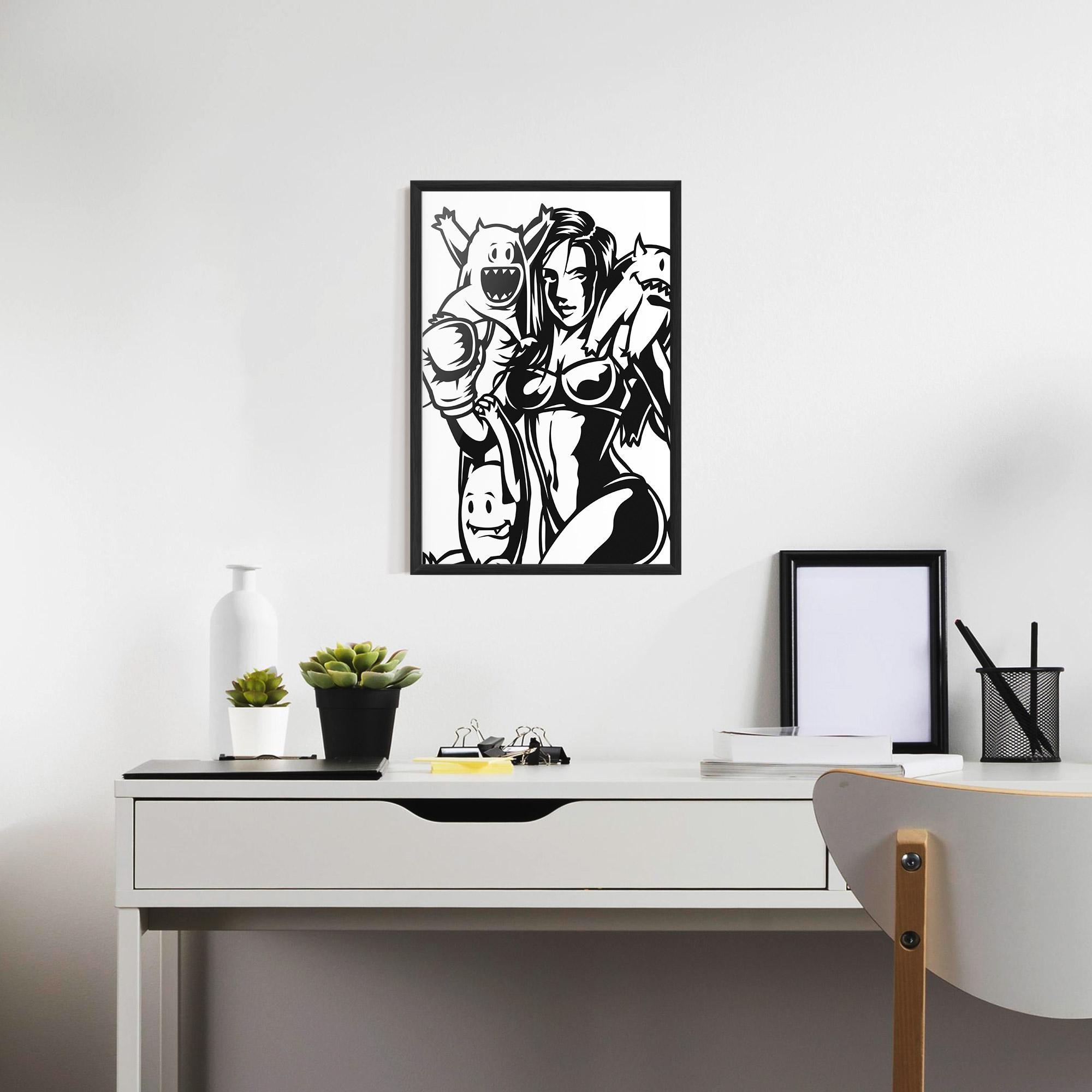 Gerahmte Poster Woman Boxing mockup 7