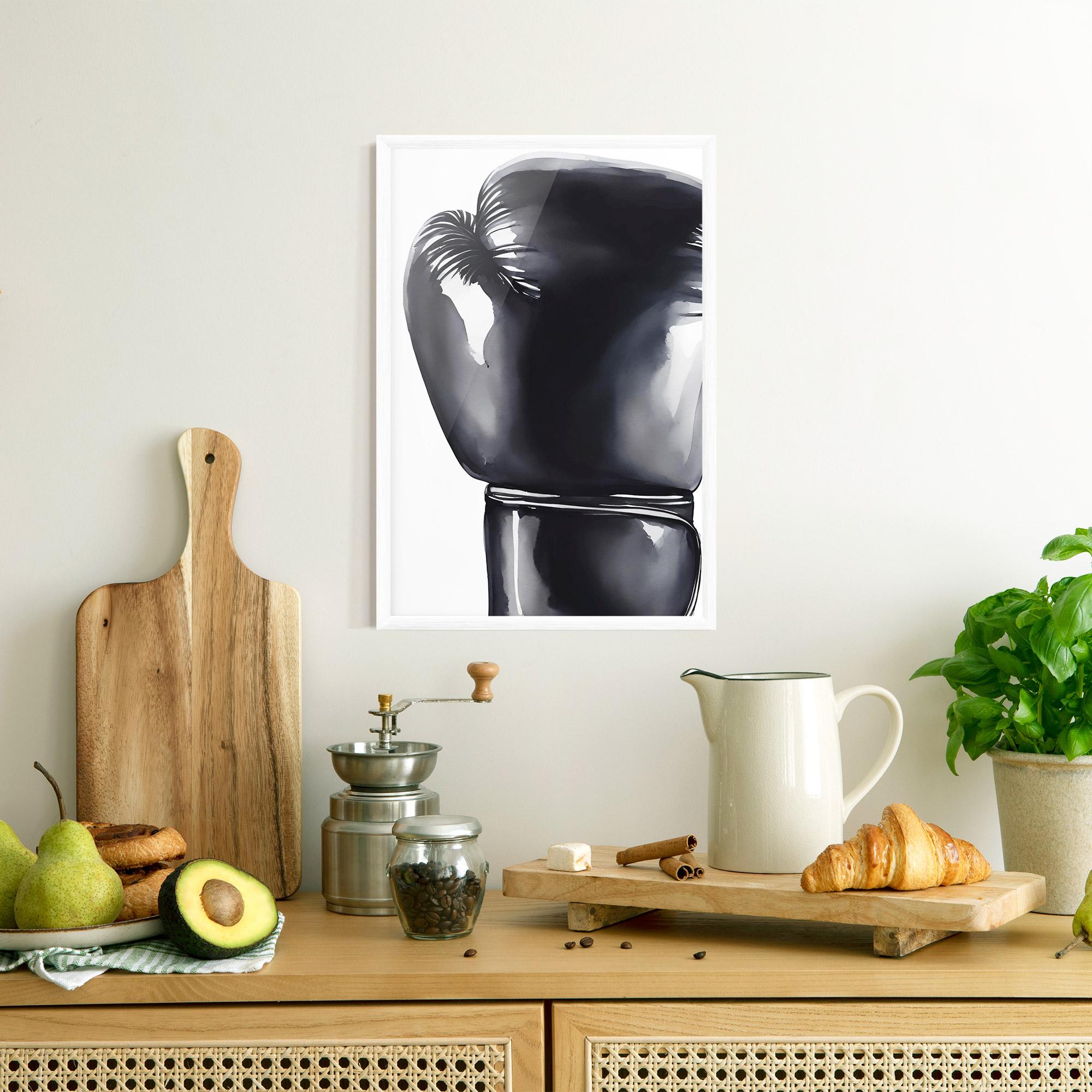 Gerahmte Poster Black Box Glove mockup 8