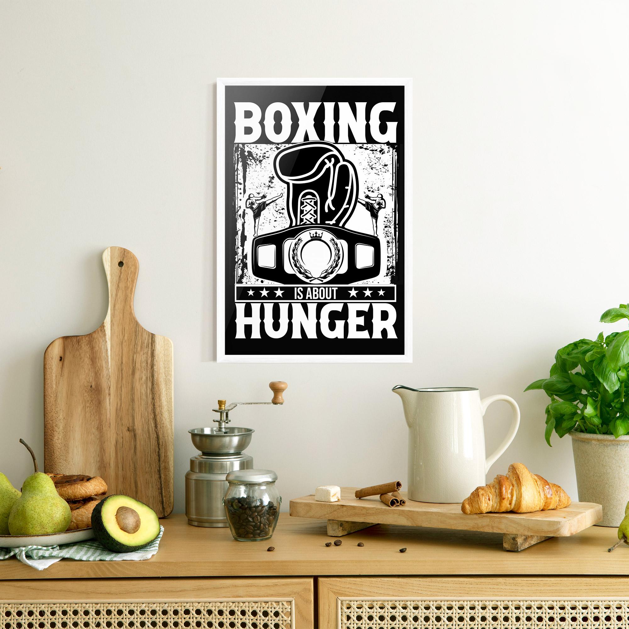 Gerahmte Poster Boxing Hunger mockup 8