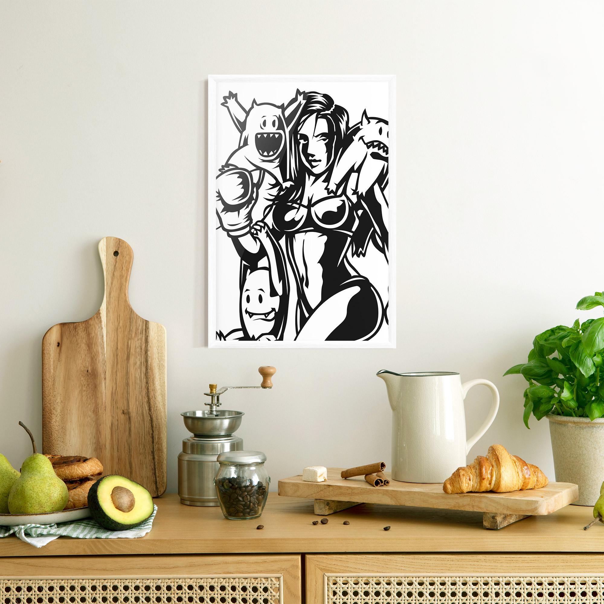 Gerahmte Poster Woman Boxing mockup 8