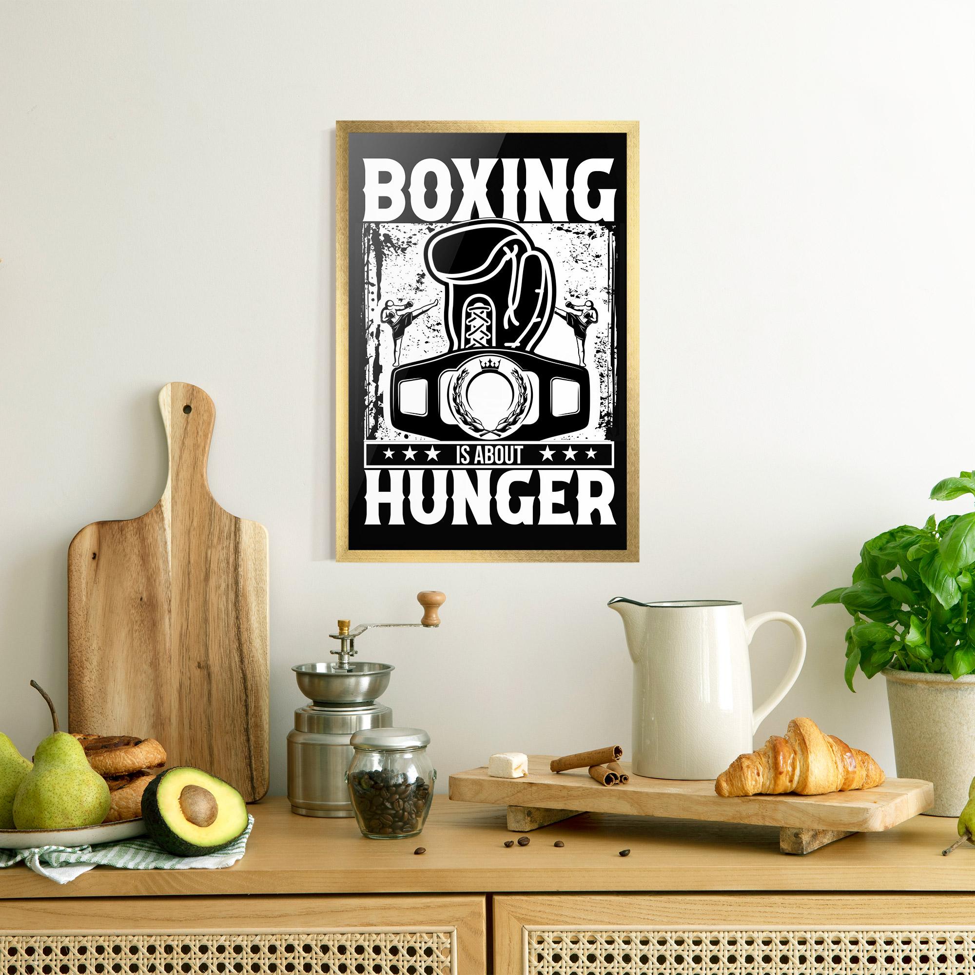 Gerahmte Poster Boxing Hunger mockup 8