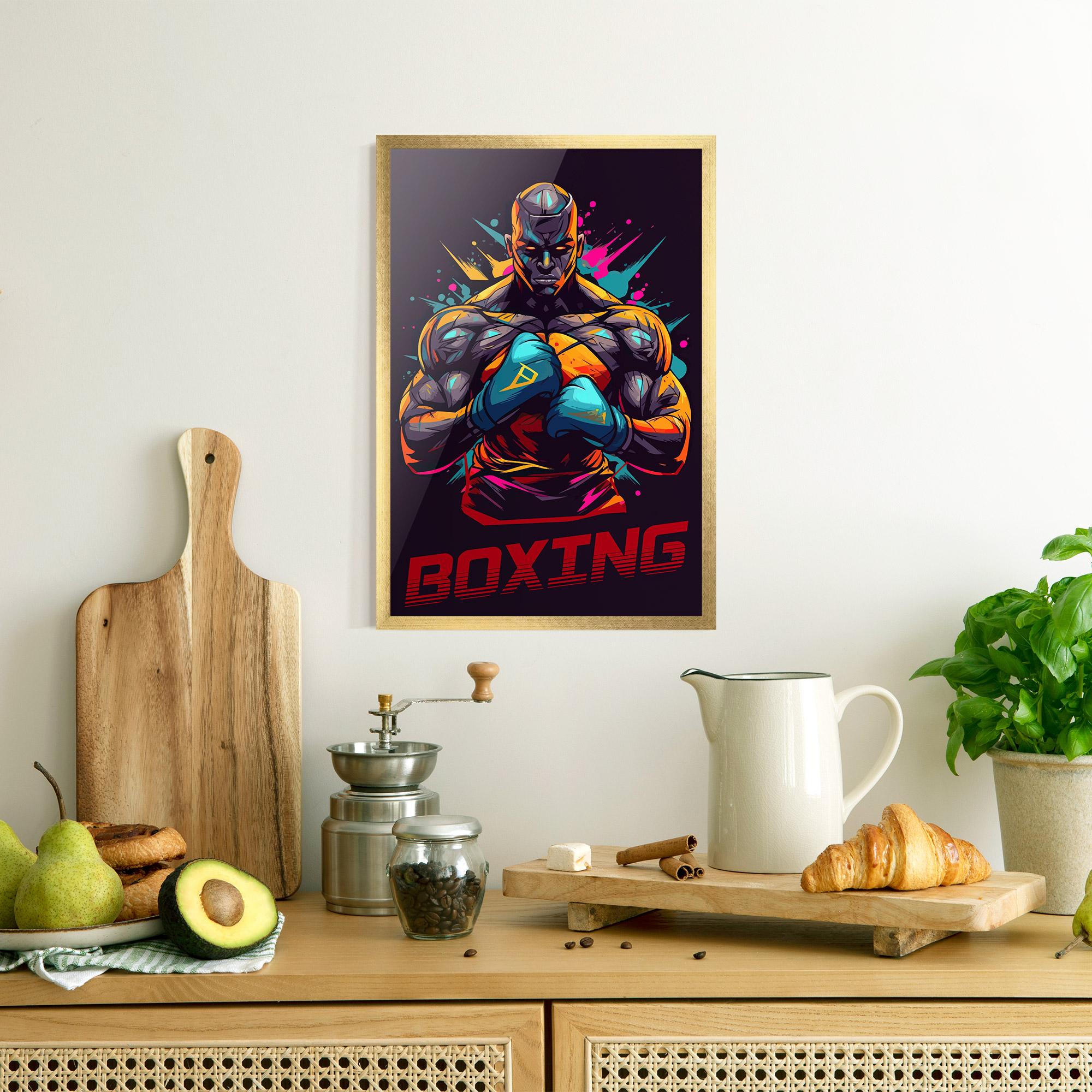 Gerahmte Poster Boxing Strong mockup 8