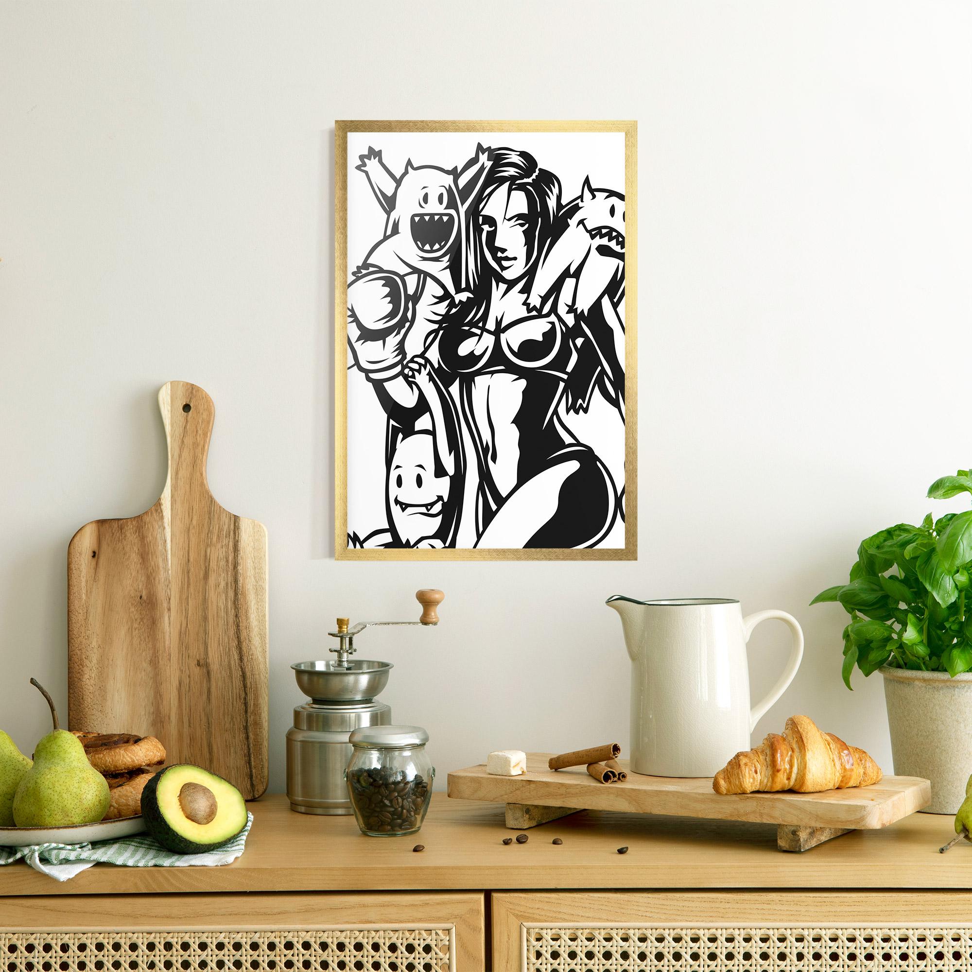 Gerahmte Poster Woman Boxing mockup 8