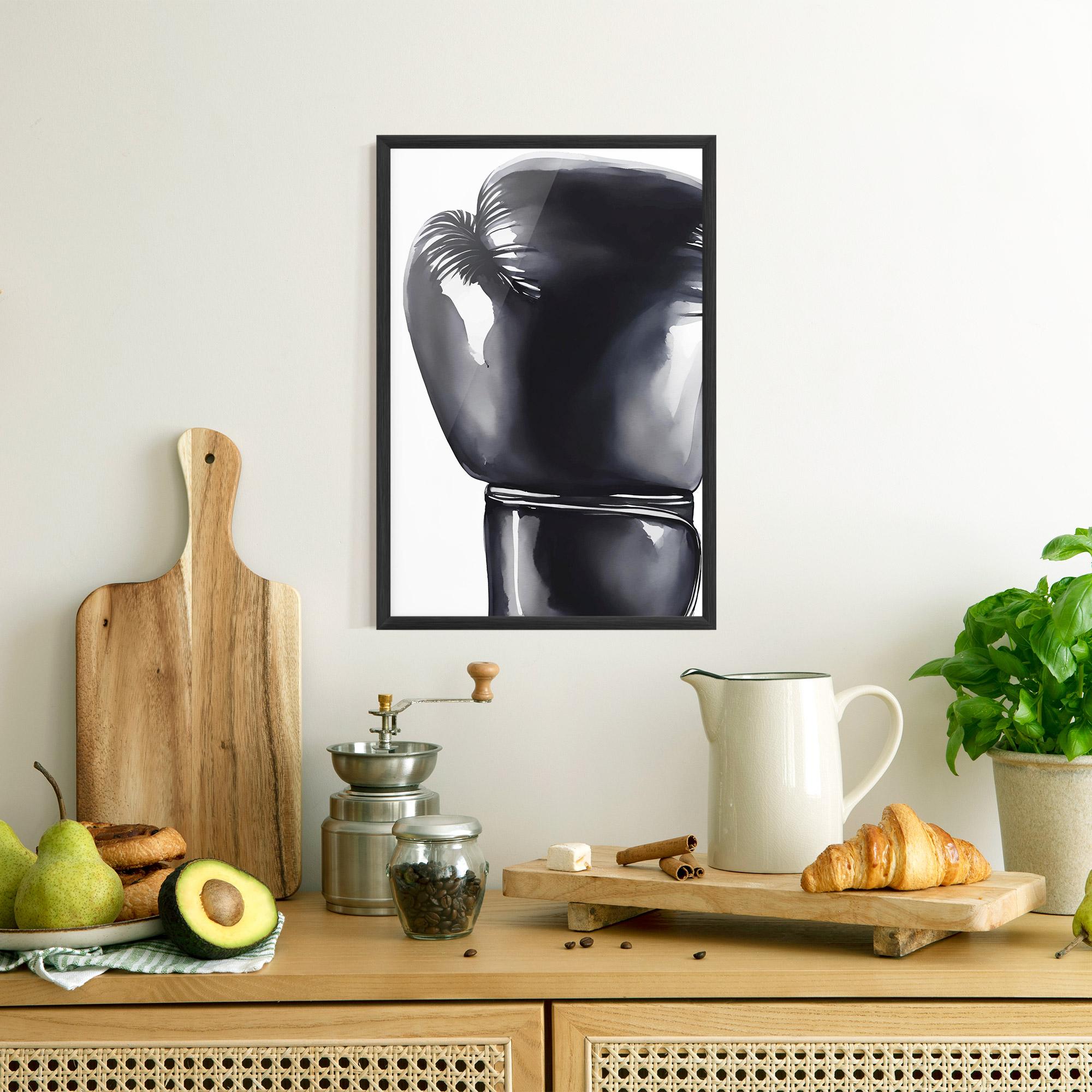 Gerahmte Poster Black Box Glove mockup 8
