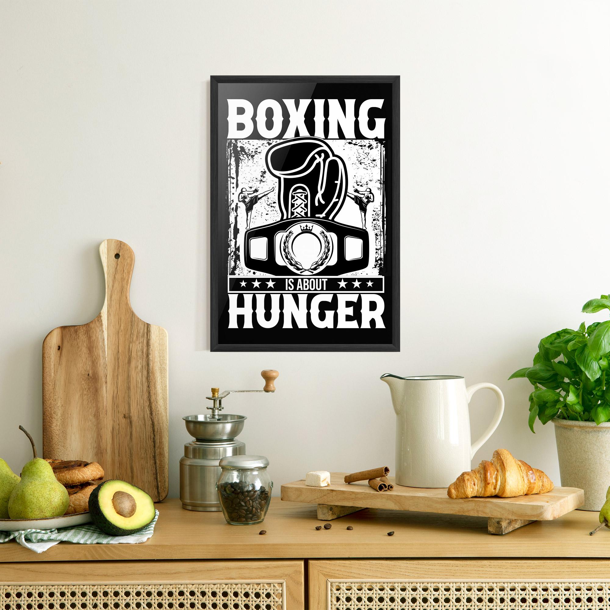 Gerahmte Poster Boxing Hunger mockup 8