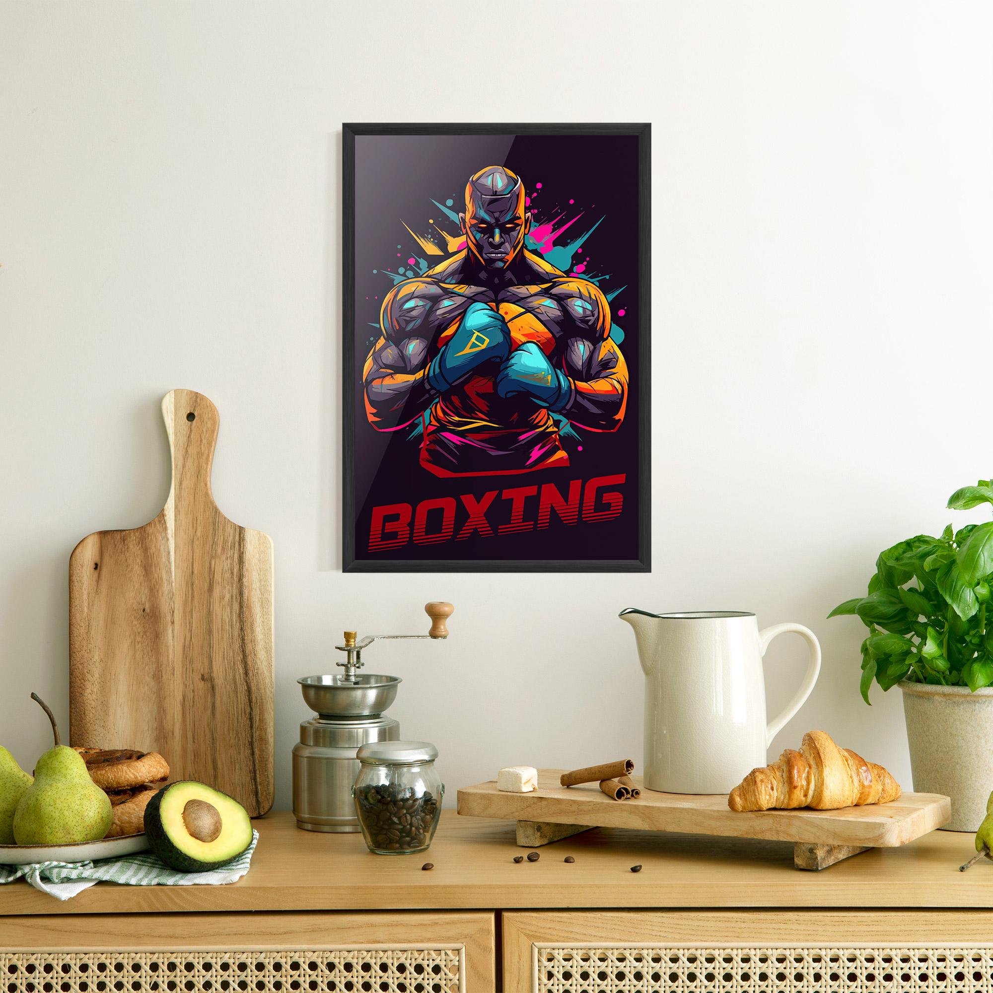 Gerahmte Poster Boxing Strong mockup 8