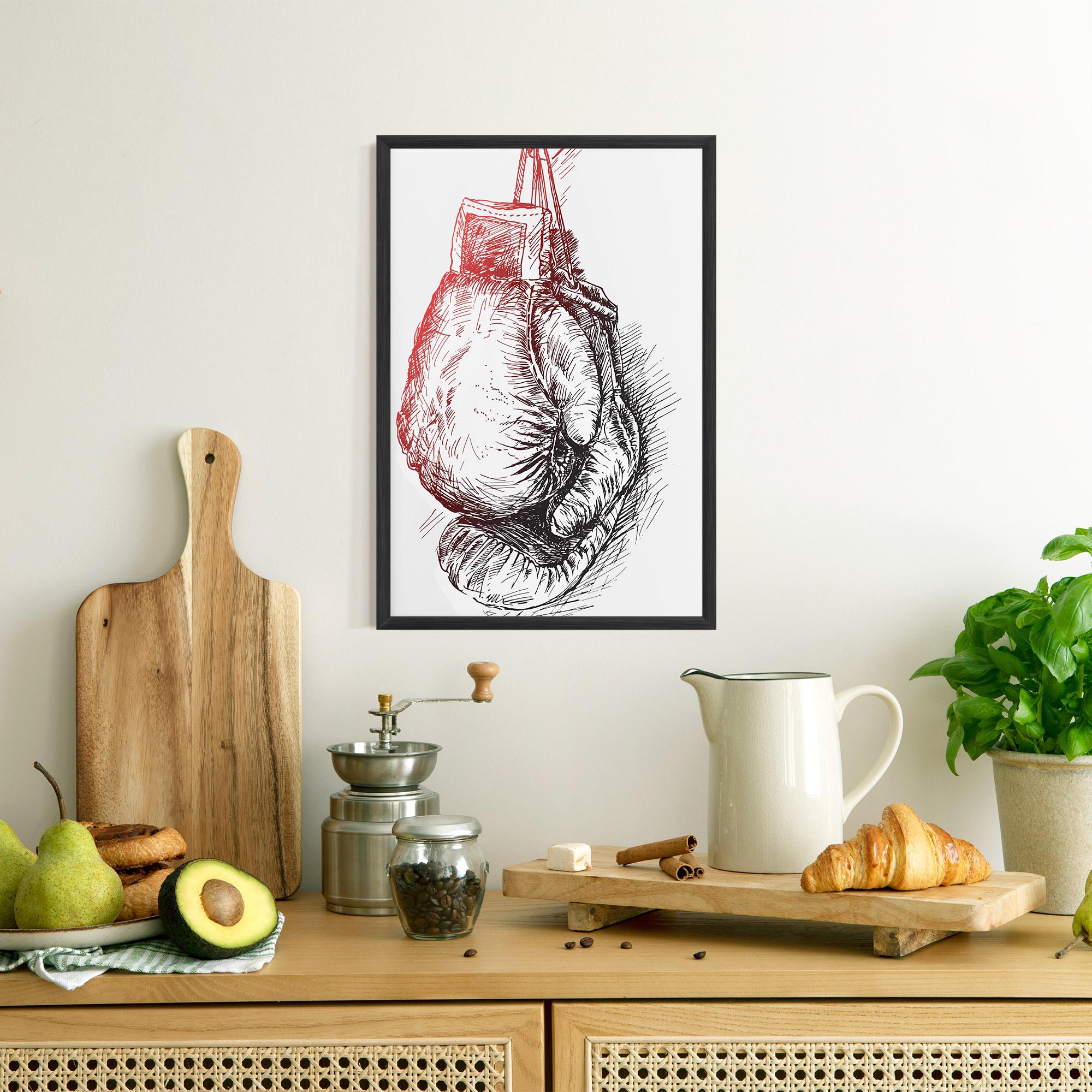 Gerahmte Poster Old Boxing Gloves mockup 8