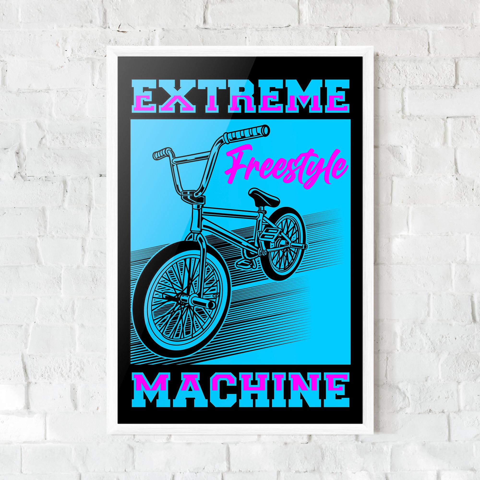 Gerahmte Poster Extreme Machine mockup 0