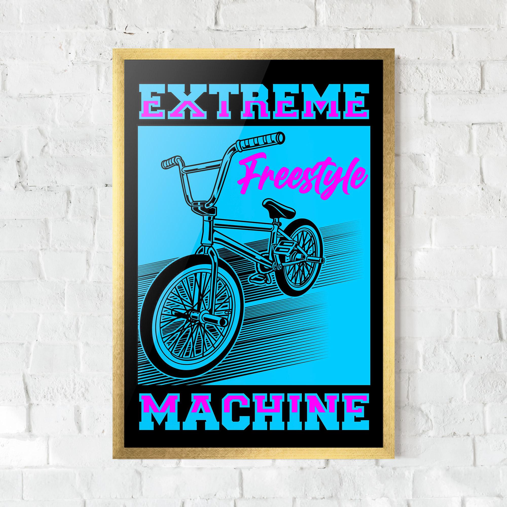 Gerahmte Poster Extreme Machine mockup 0