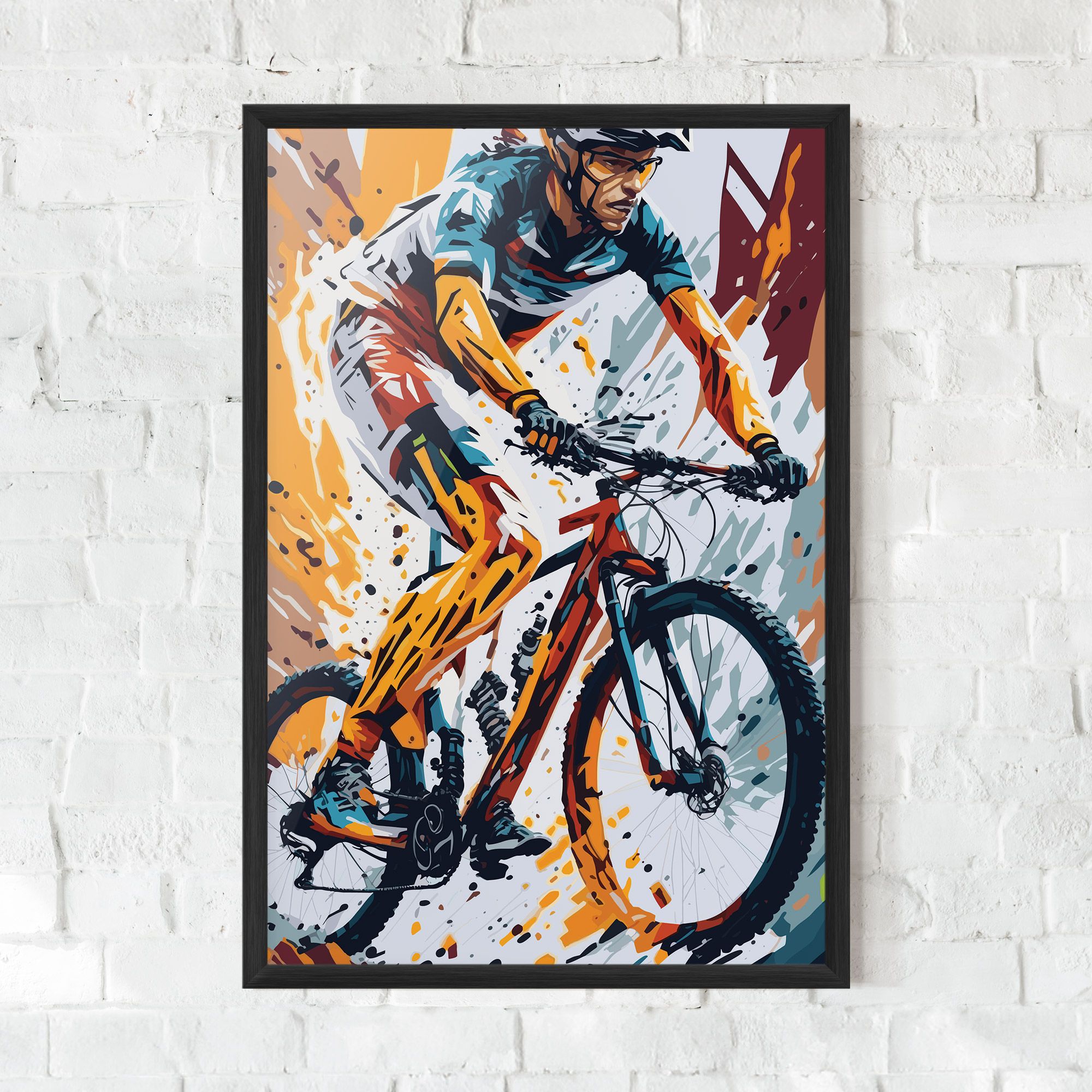 Orange Bike Art mockup 0
