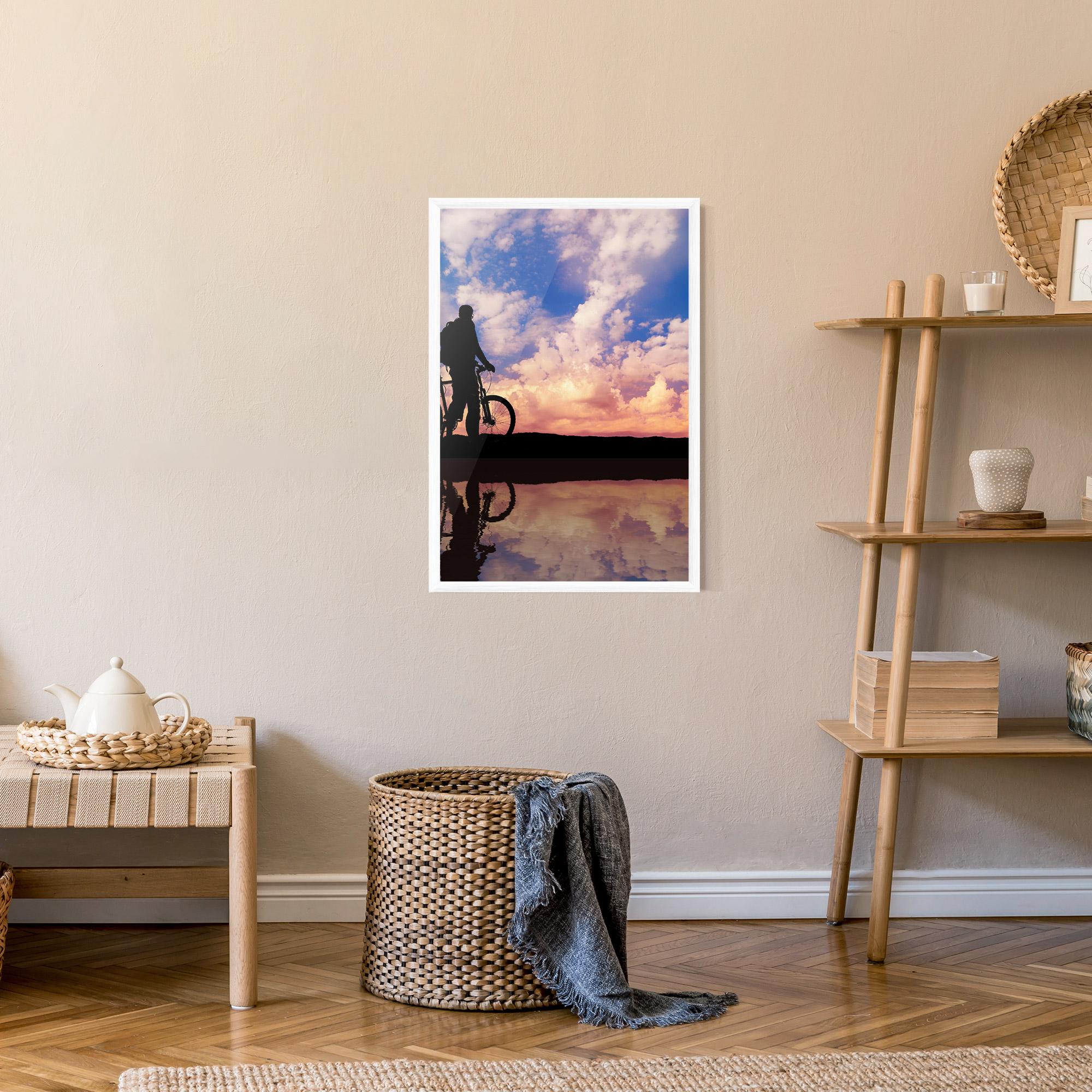 Gerahmte Poster Bike Sunset mockup 9
