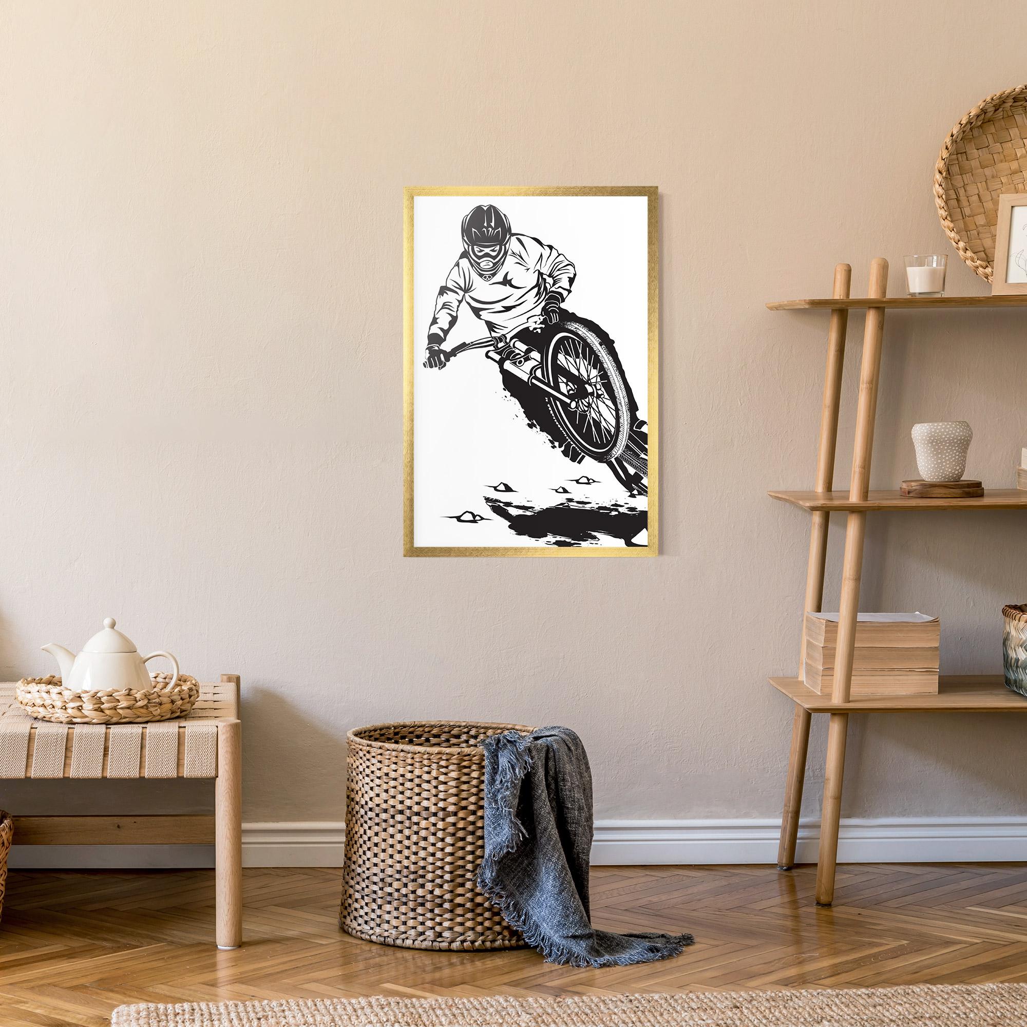 Gerahmte Poster Standing Downhill mockup 9