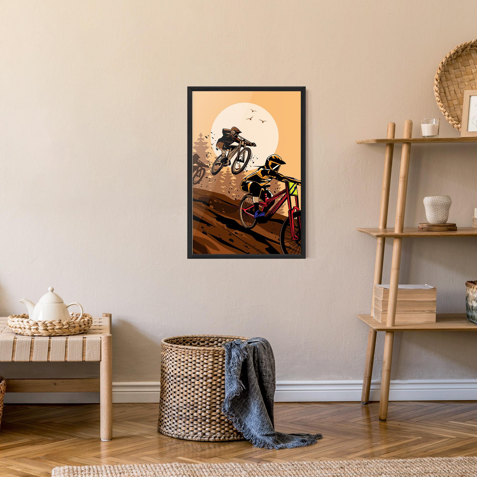 Gerahmte Poster Downhill Bike mockup 9