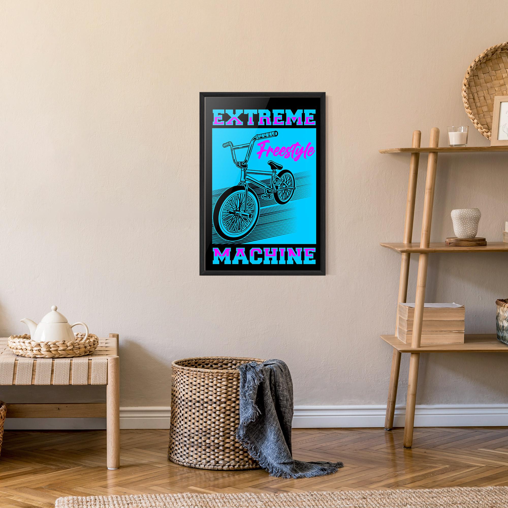 Gerahmte Poster Extreme Machine mockup 9