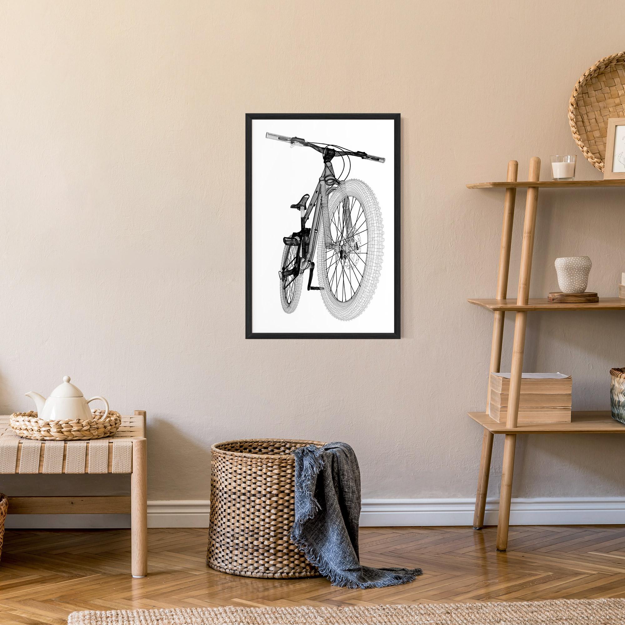 Gerahmte Poster Mountain Bicycle 3d Model mockup 9